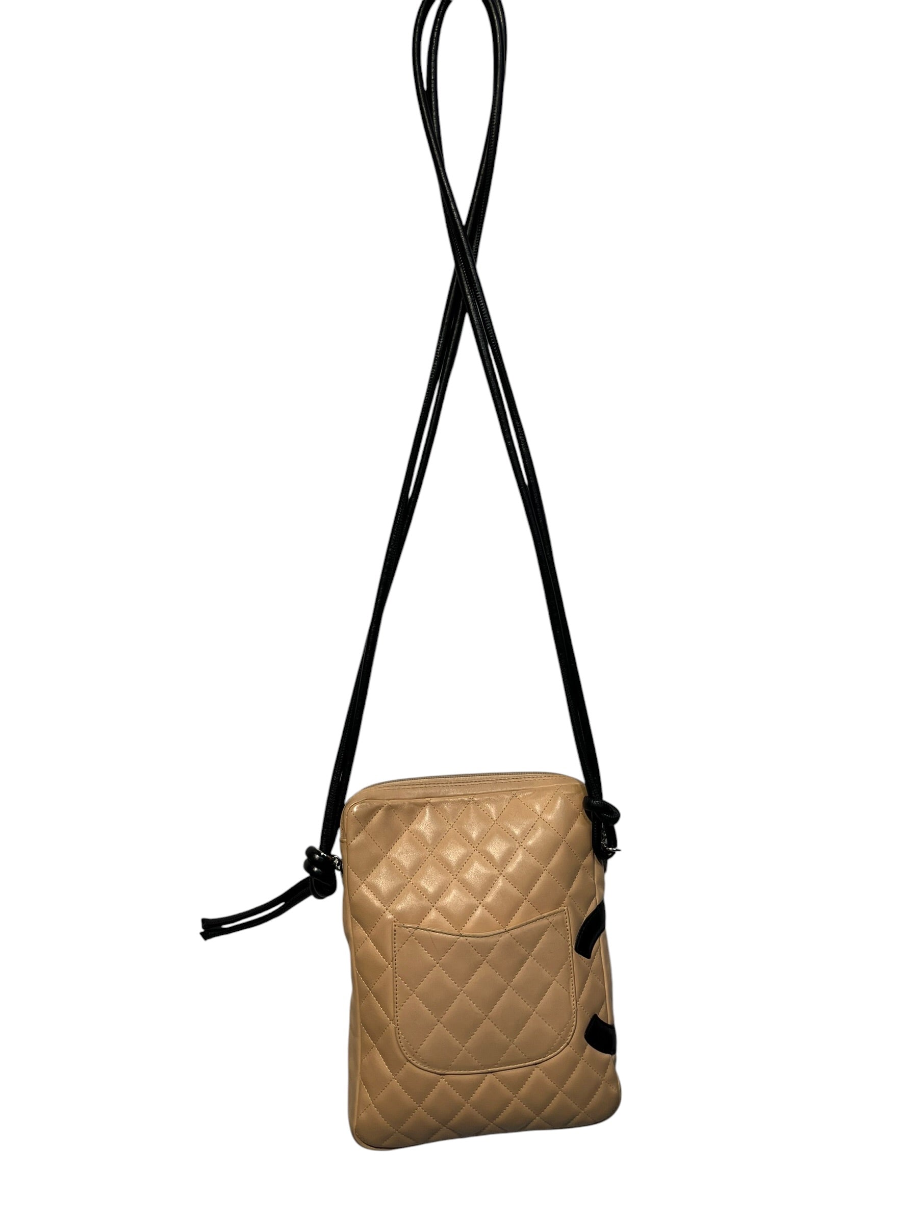 CHANEL/Cross Body Bag/Leather/BEG/ view 2