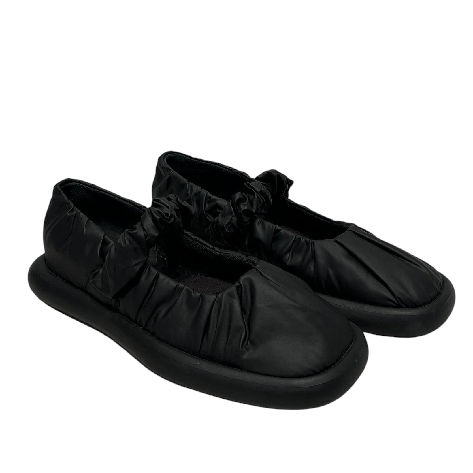camper/Flat Shoes/EU 39/Nylon/BLK/scrunch mary jane view 1