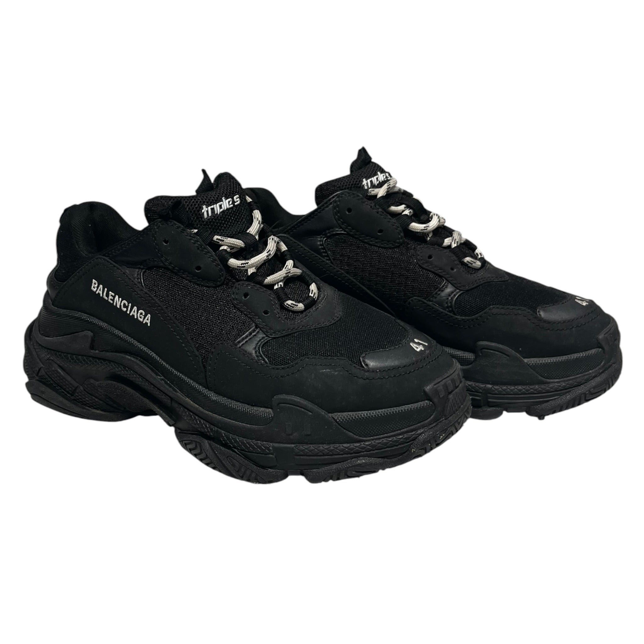 BALENCIAGA/Low-Sneakers/US 8/BLK/Triple S WMNS view 1
