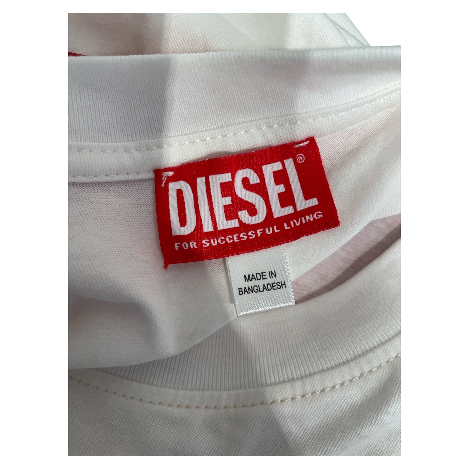 DIESEL/T-Shirt/XL/Cotton/WHT/White T-Just-N4 Red Logo Tee view 3