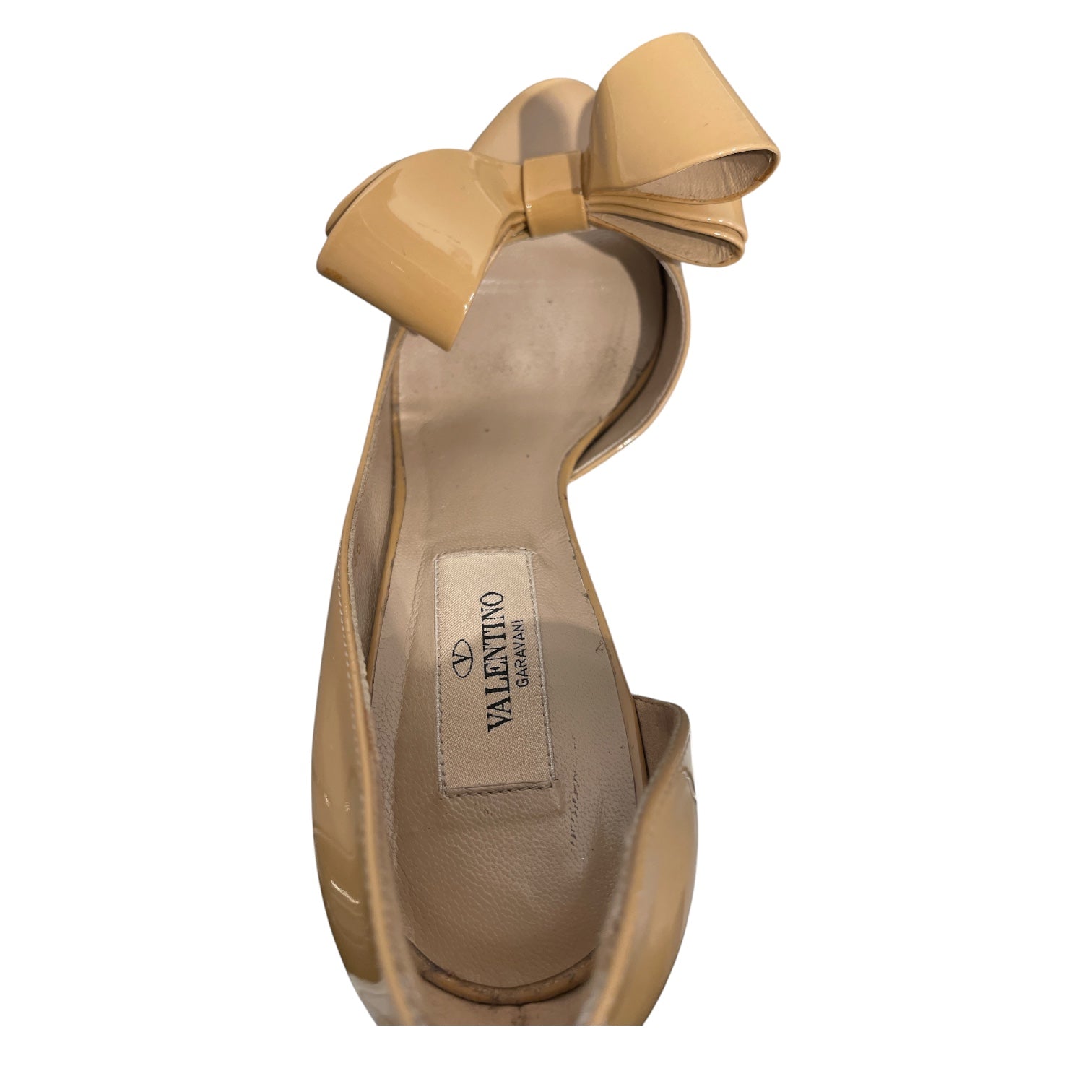 VALENTINO GARAVANI/Heels/US 5.5/Leather/ORN/Orange D'Orsay Bow Heels view 3