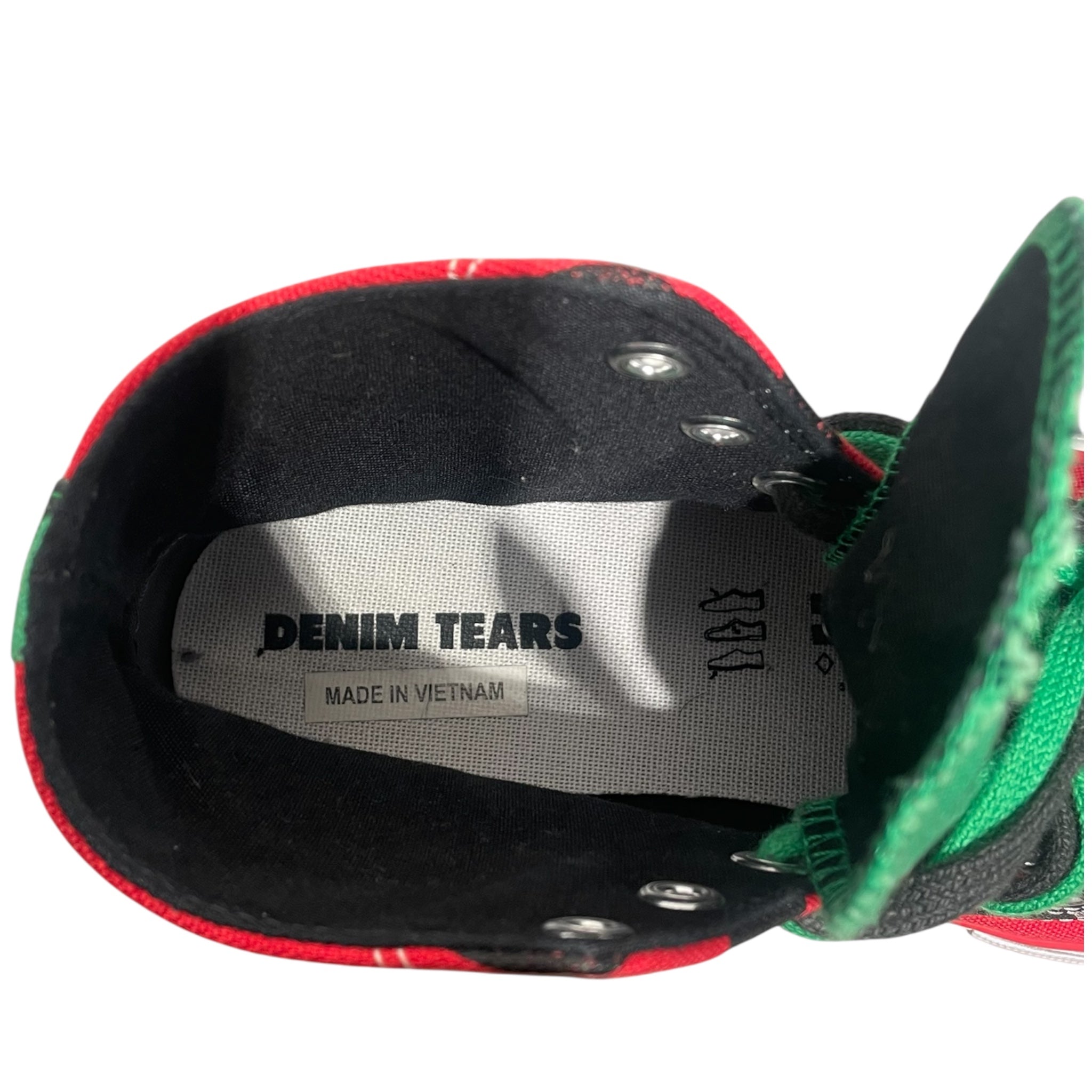 CONVERSE/DENIM TEARS/Hi-Sneakers/US 8/Stripe/Cotton/MLT/Pan African Flag view 3