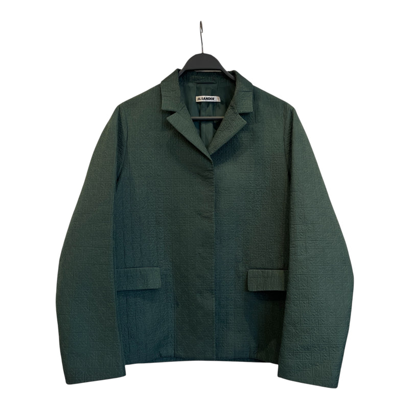 JIL SANDER/Jacket/40/Polyester/GRN/ALL OVER EMBROIDERY