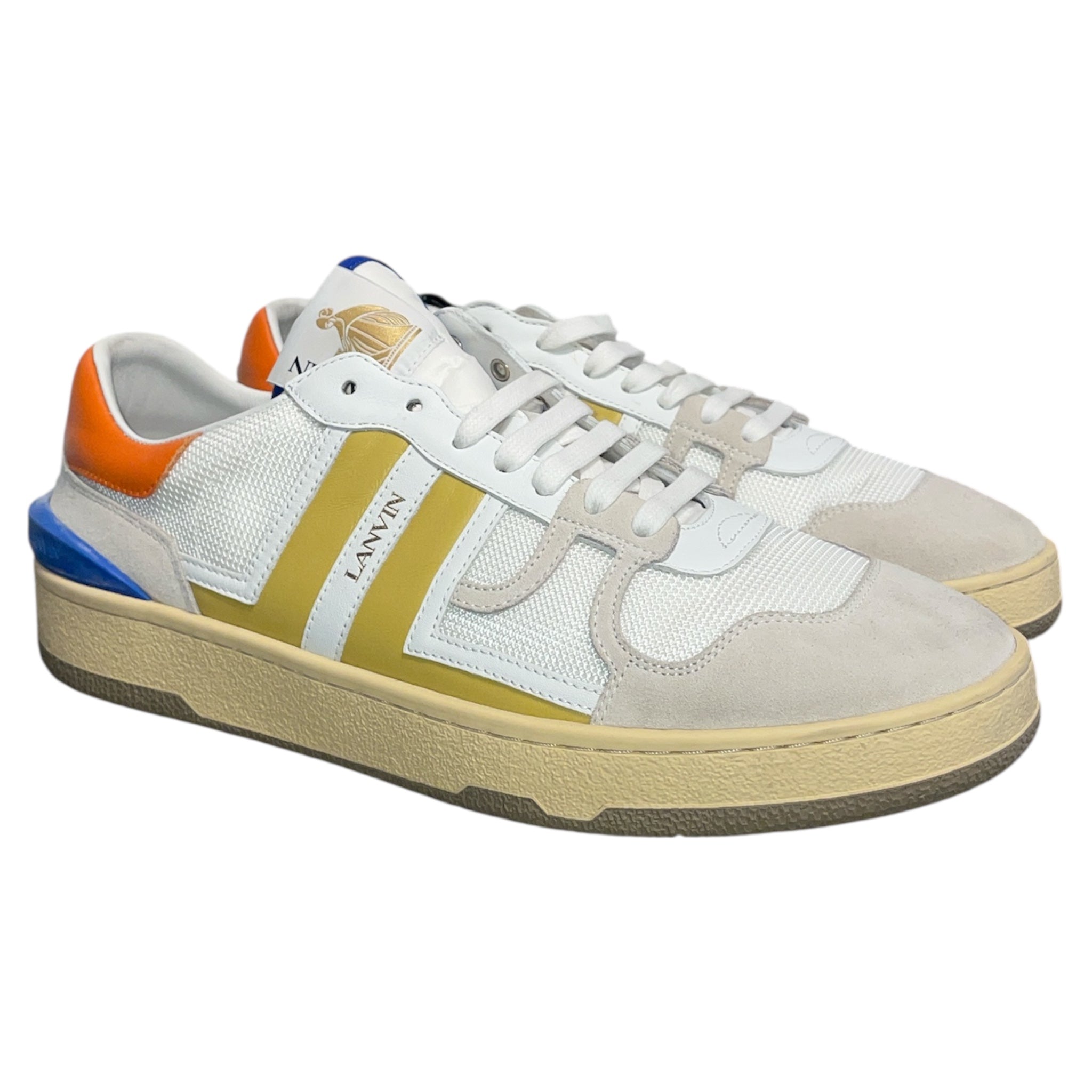 LANVIN/Low-Sneakers/EU 43/Suede/WHT/Clay Low Top BLUE/YLLW/ORNG view 1