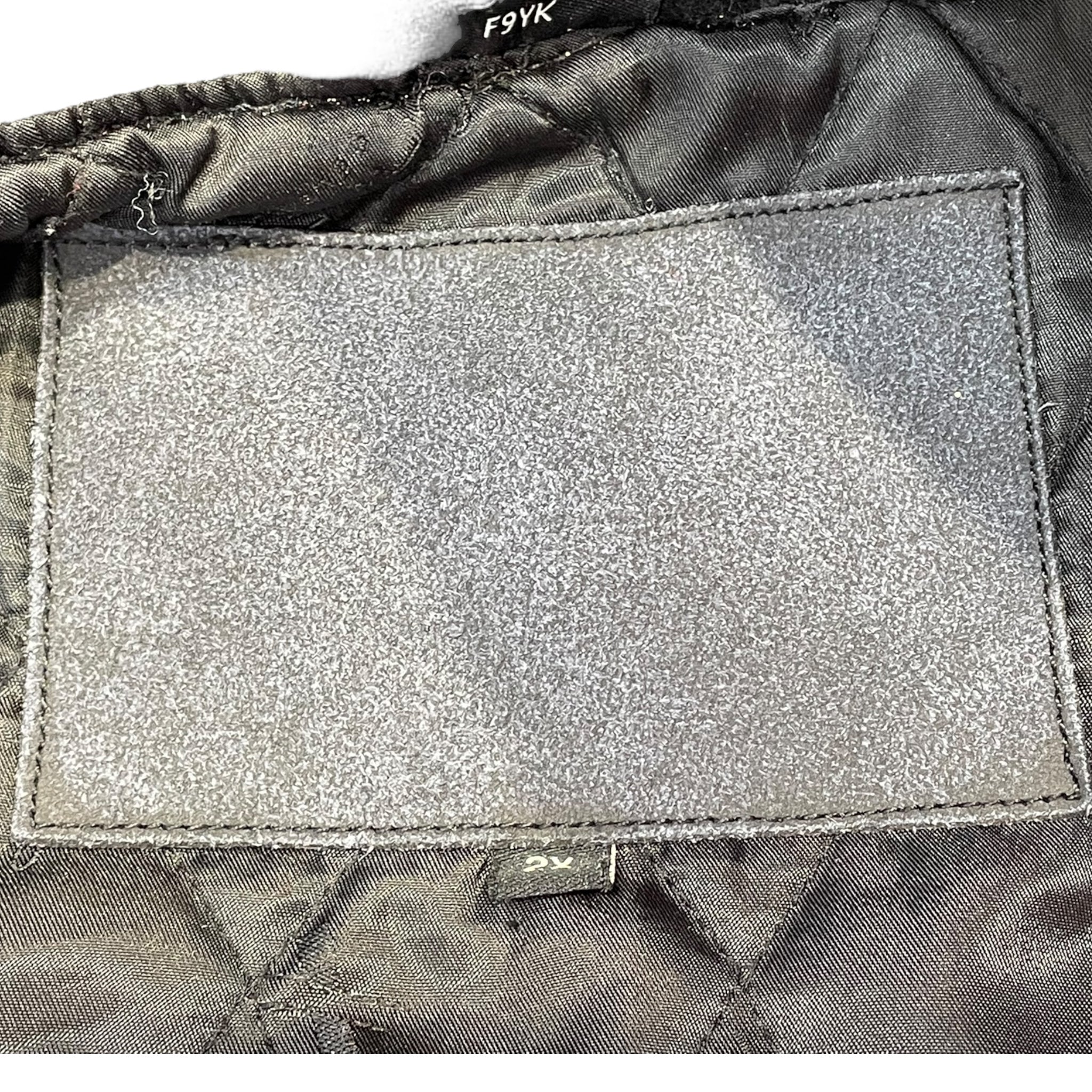 ROCAWEAR/Baseball Jkt/XXL/Cotton/BLK/quilted interior view 3