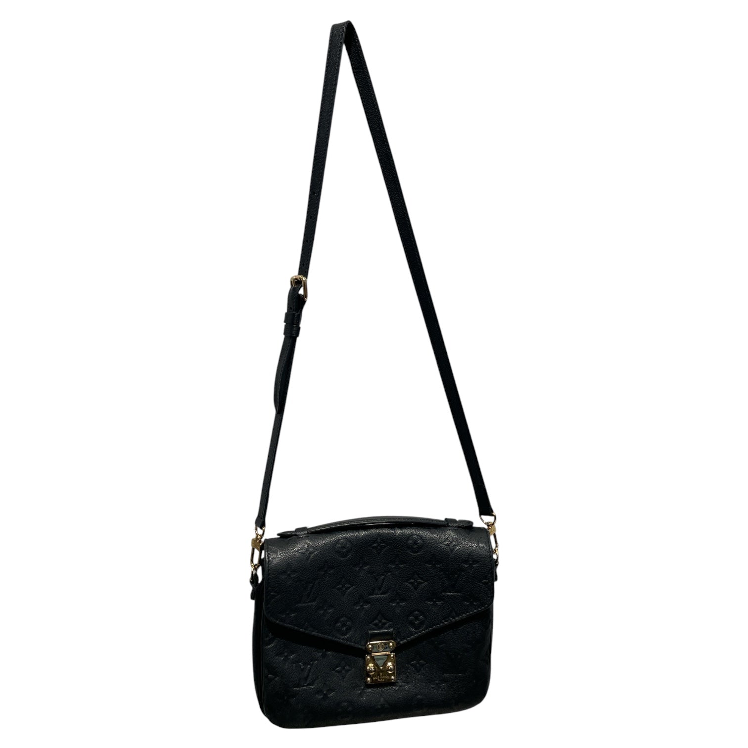 LOUIS VUITTON/Cross Body Bag/Monogram/Leather/BLK/POCHETTE METIS view 1