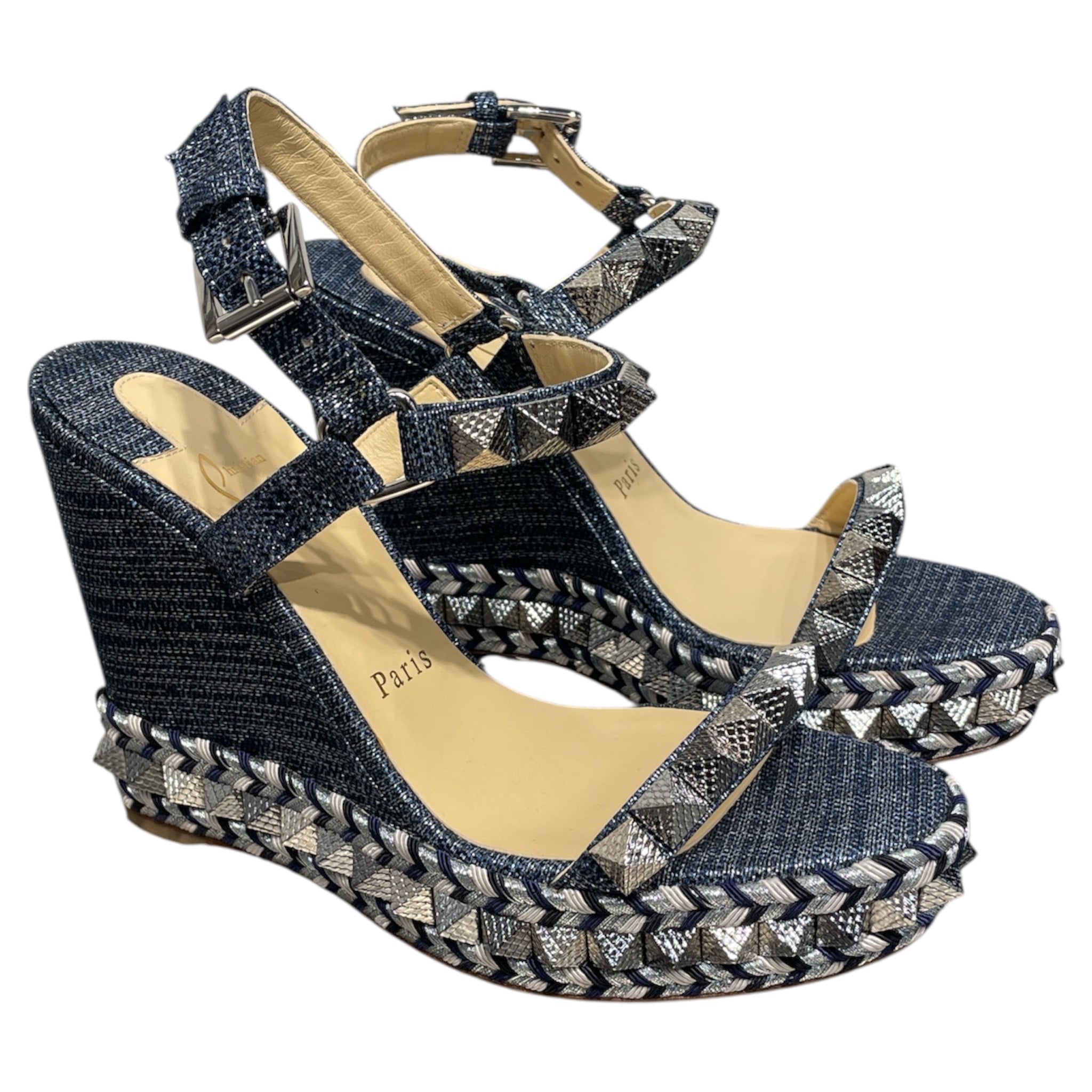 Christian Louboutin/Heels/EU 37/IDG/Pyraclou 110 Lame Lux view 1
