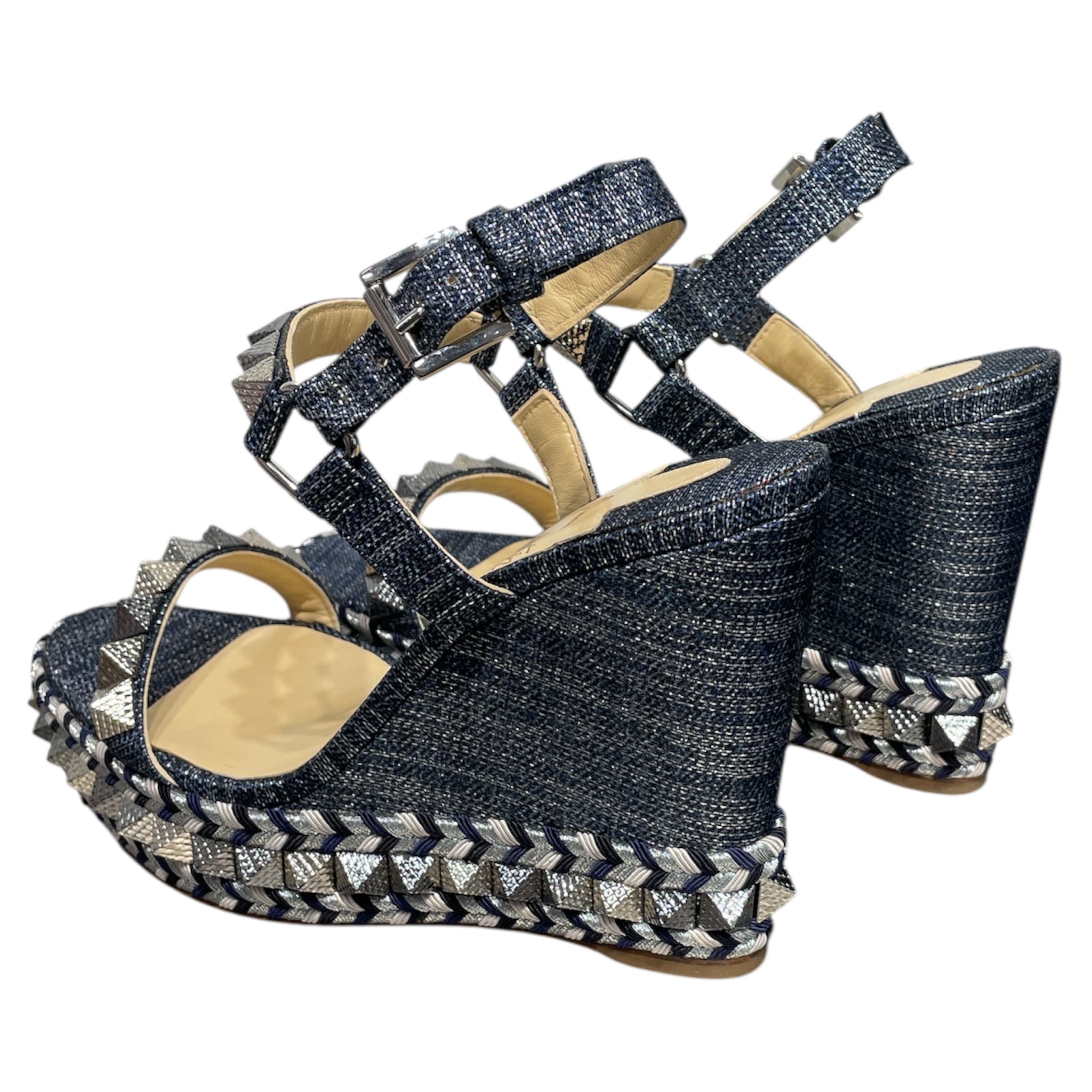 Christian Louboutin/Heels/EU 37/IDG/Pyraclou 110 Lame Lux view 2