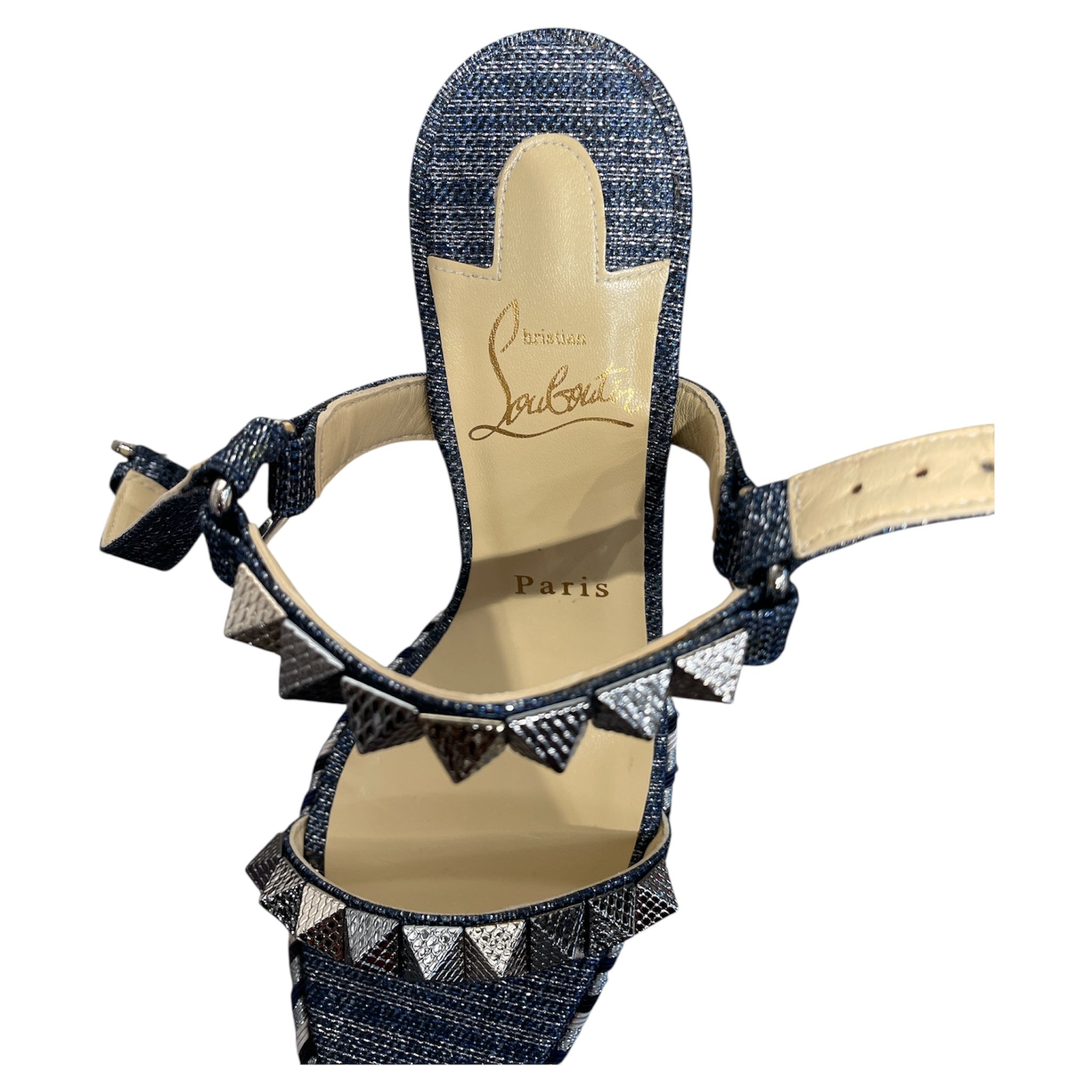 Christian Louboutin/Heels/EU 37/IDG/Pyraclou 110 Lame Lux view 3