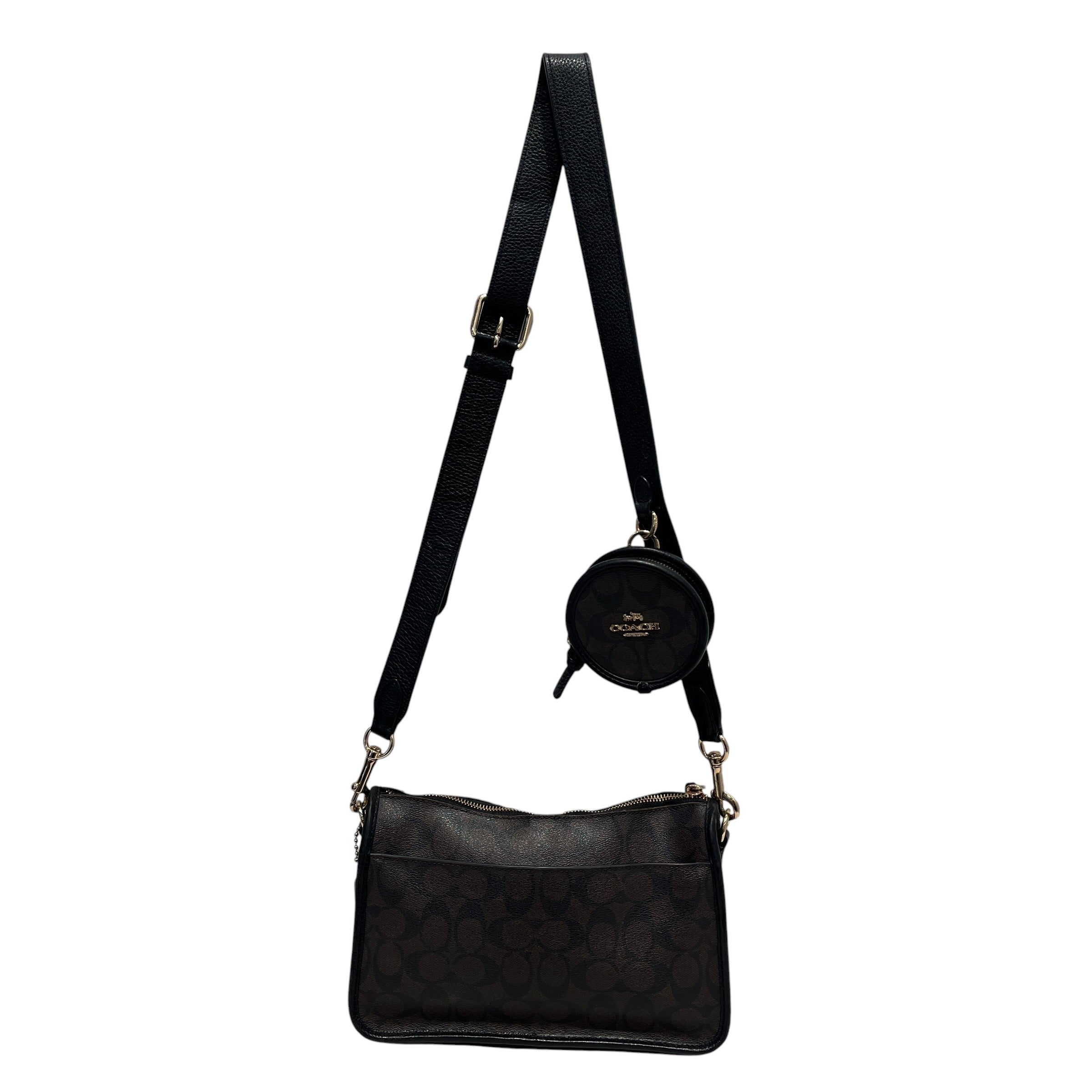 COACH/Cross Body Bag/Monogram/Leather/BRW/PENNIE W/STRAP POUCH CROSSBDY view 2