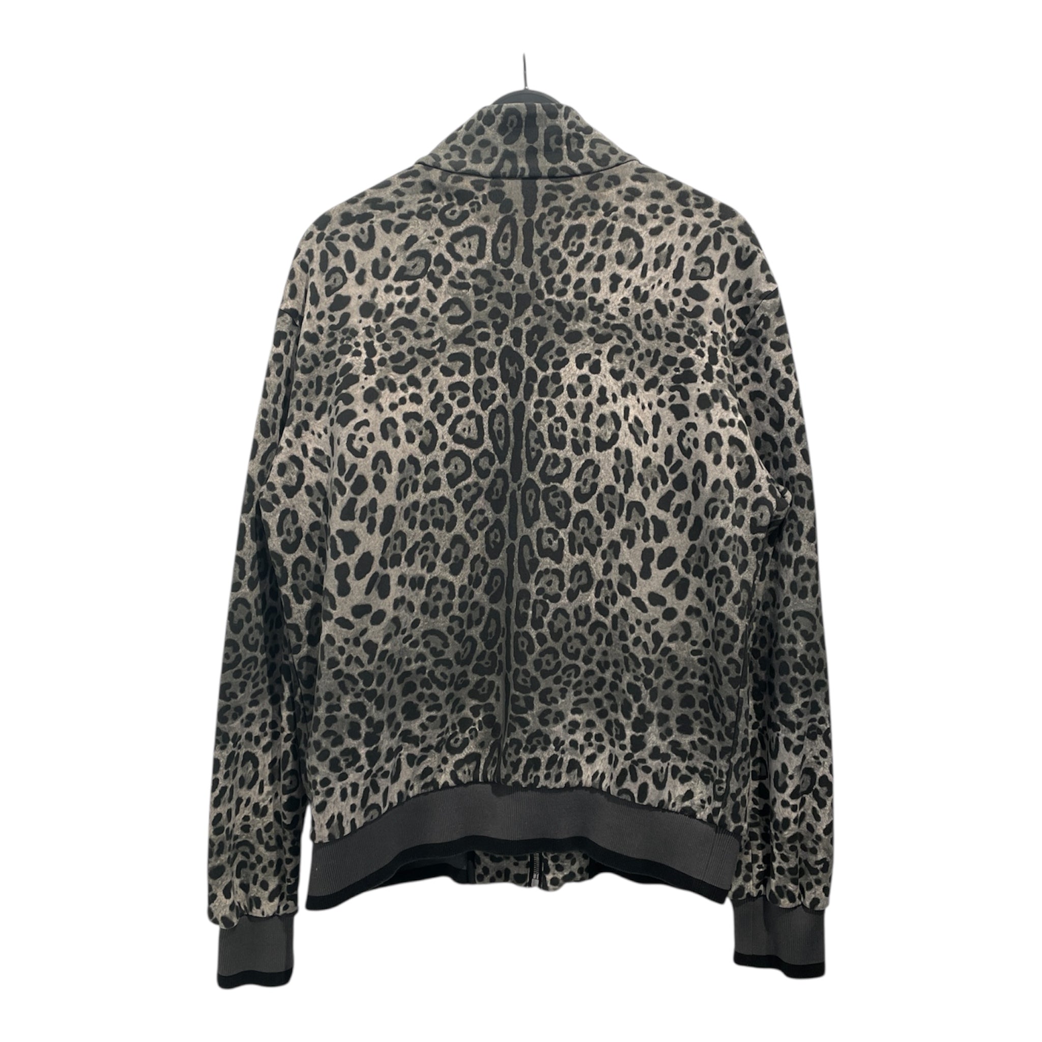 DOLCE&GABBANA/Track Jkt/54/Leopard/Cotton/GRY/green stripe view 2