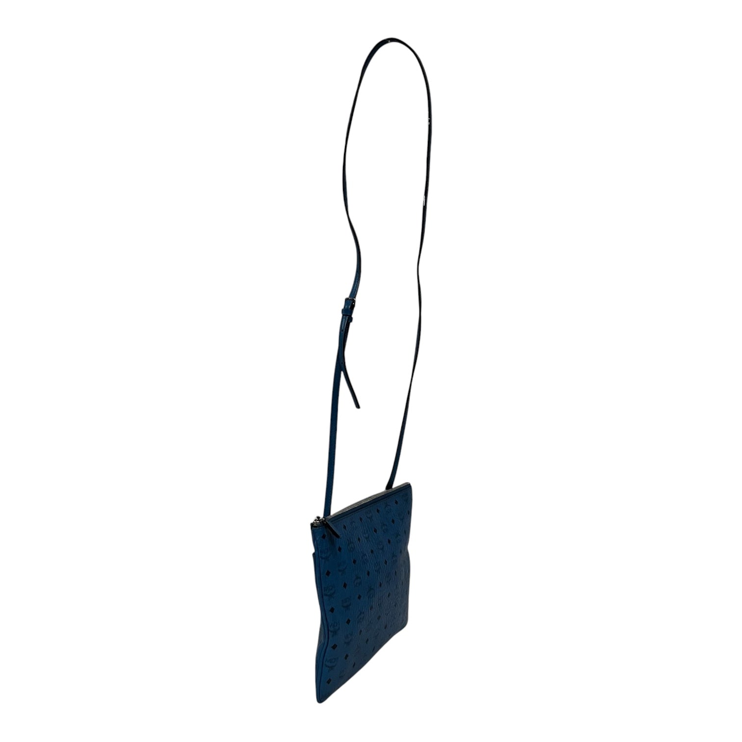 MCM/Cross Body Bag/Monogram/Leather/BLU/VISETOS POUCH view 3