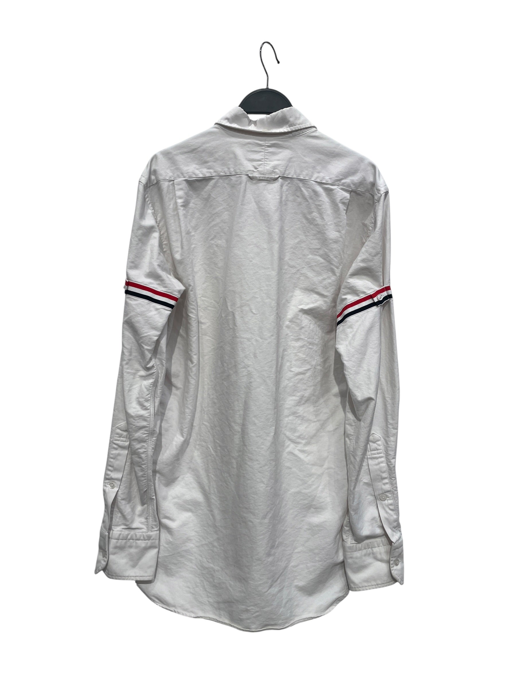 THOM BROWNE. NEW YORK/LS Shirt/3/Cotton/WHT/RED/WHT/BLU RIBBON view 2