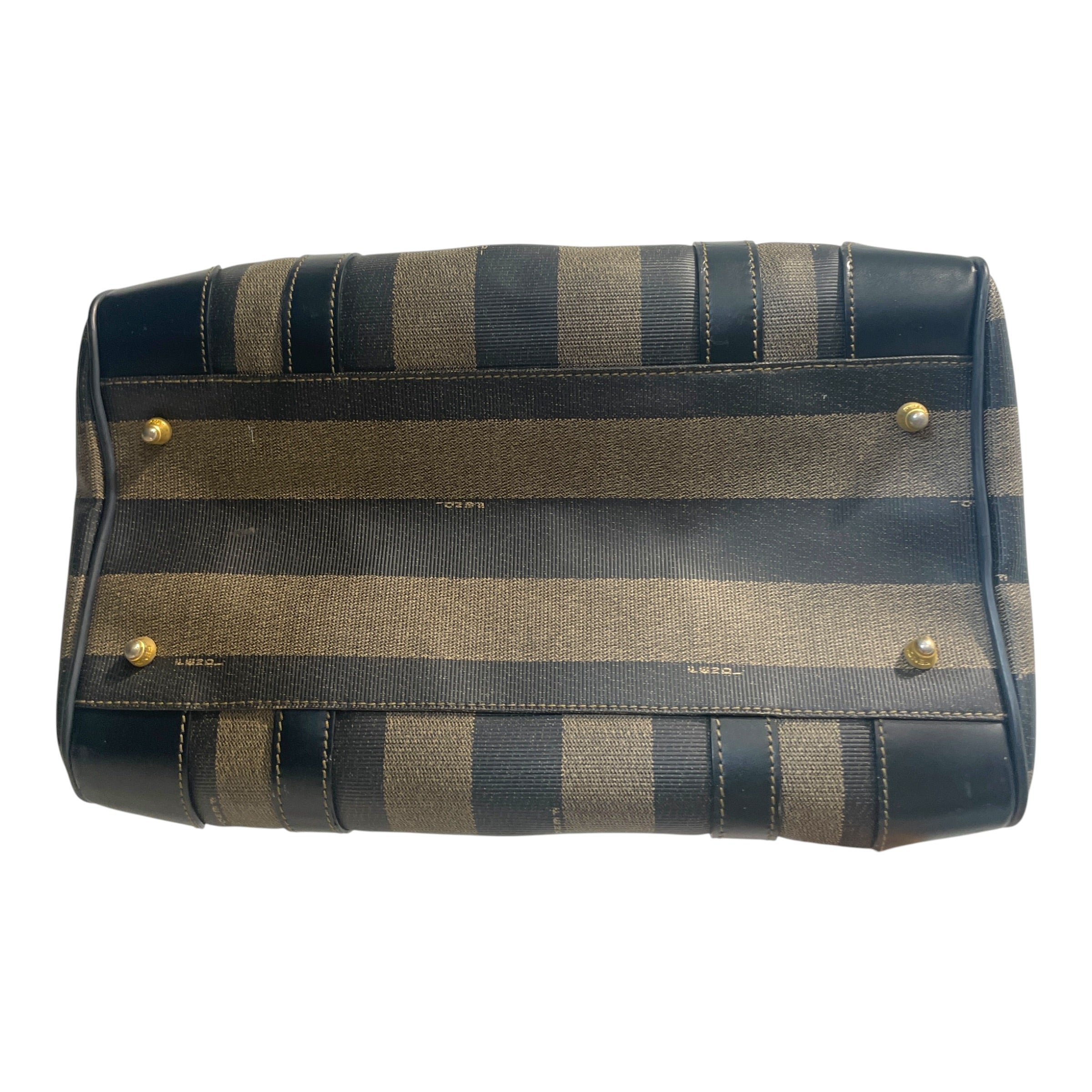 FENDI/Boston Bag/Stripe/Leather/BRW/Pequin Striped Boston Bag view 5