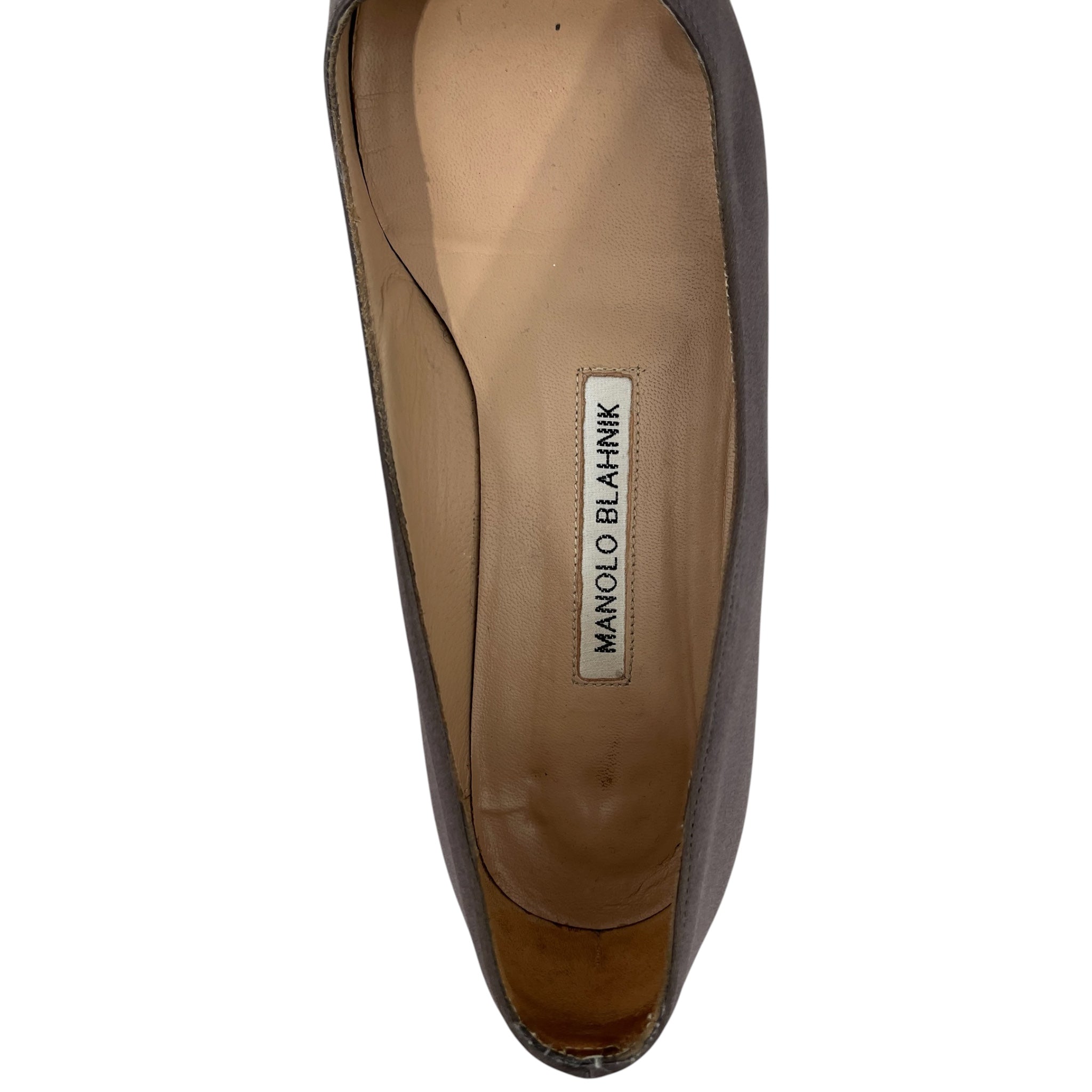 MANOLO BLAHNIK/Flat Shoes/EU 36/GRY/square gem detail view 4