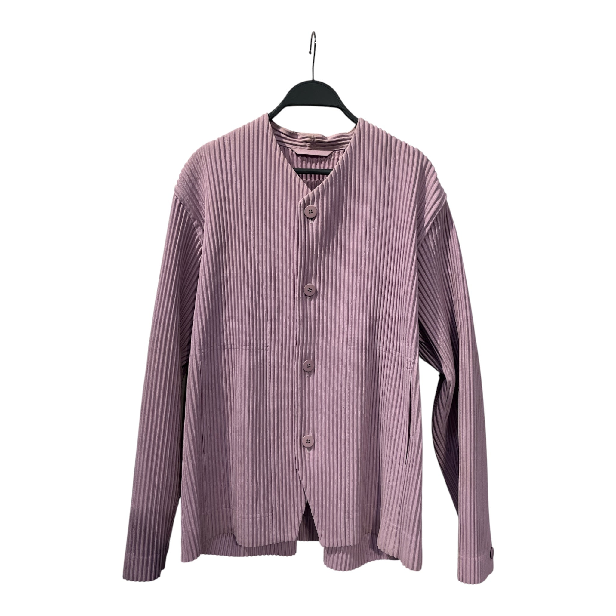 HOMME PLISSE ISSEY MIYAKE/LS Blouse/3/Polyester/PPL/pleated lavender blouse view 1