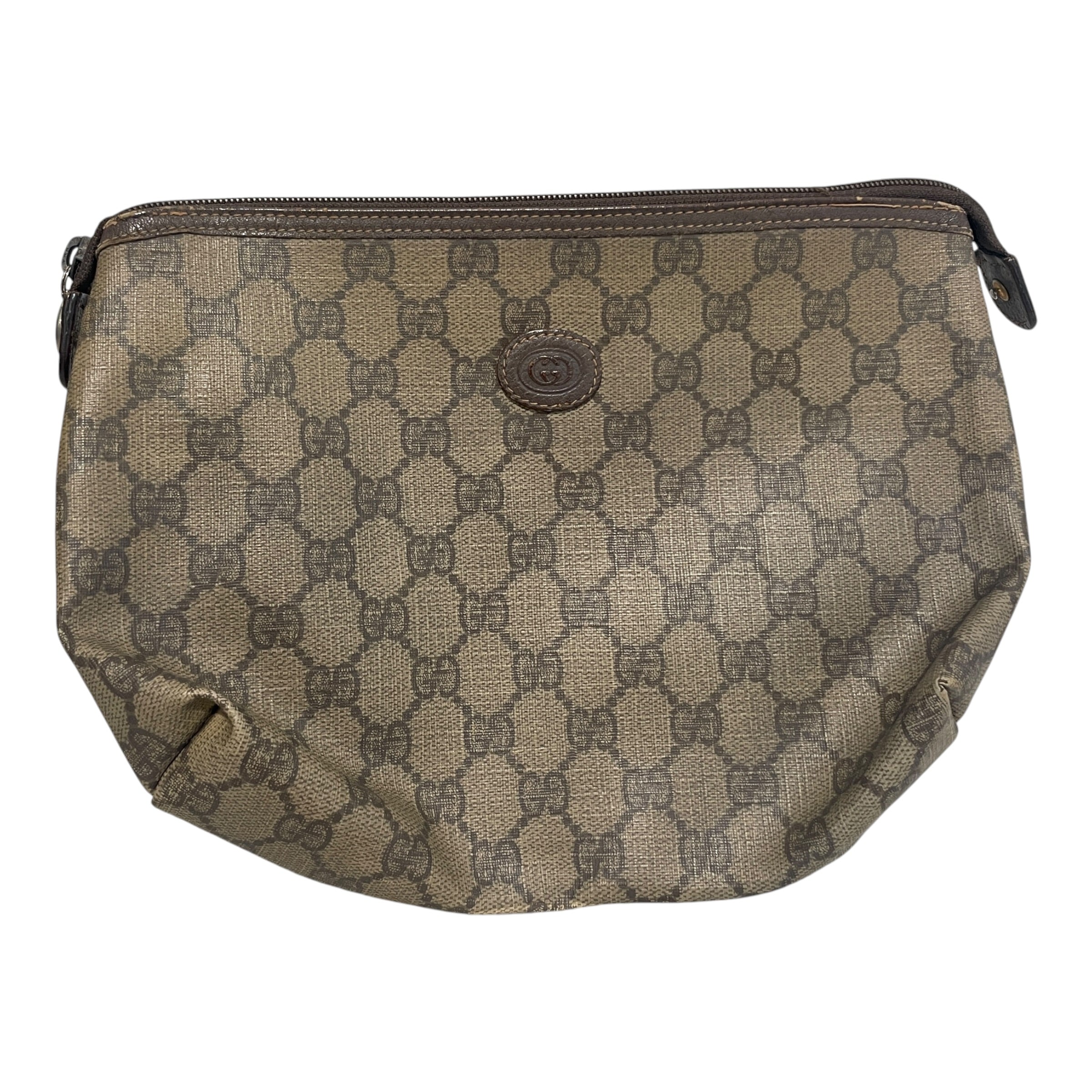 GUCCI/Bag/Monogram/Leather/BRW/Canvas Toiletry Bag view 1