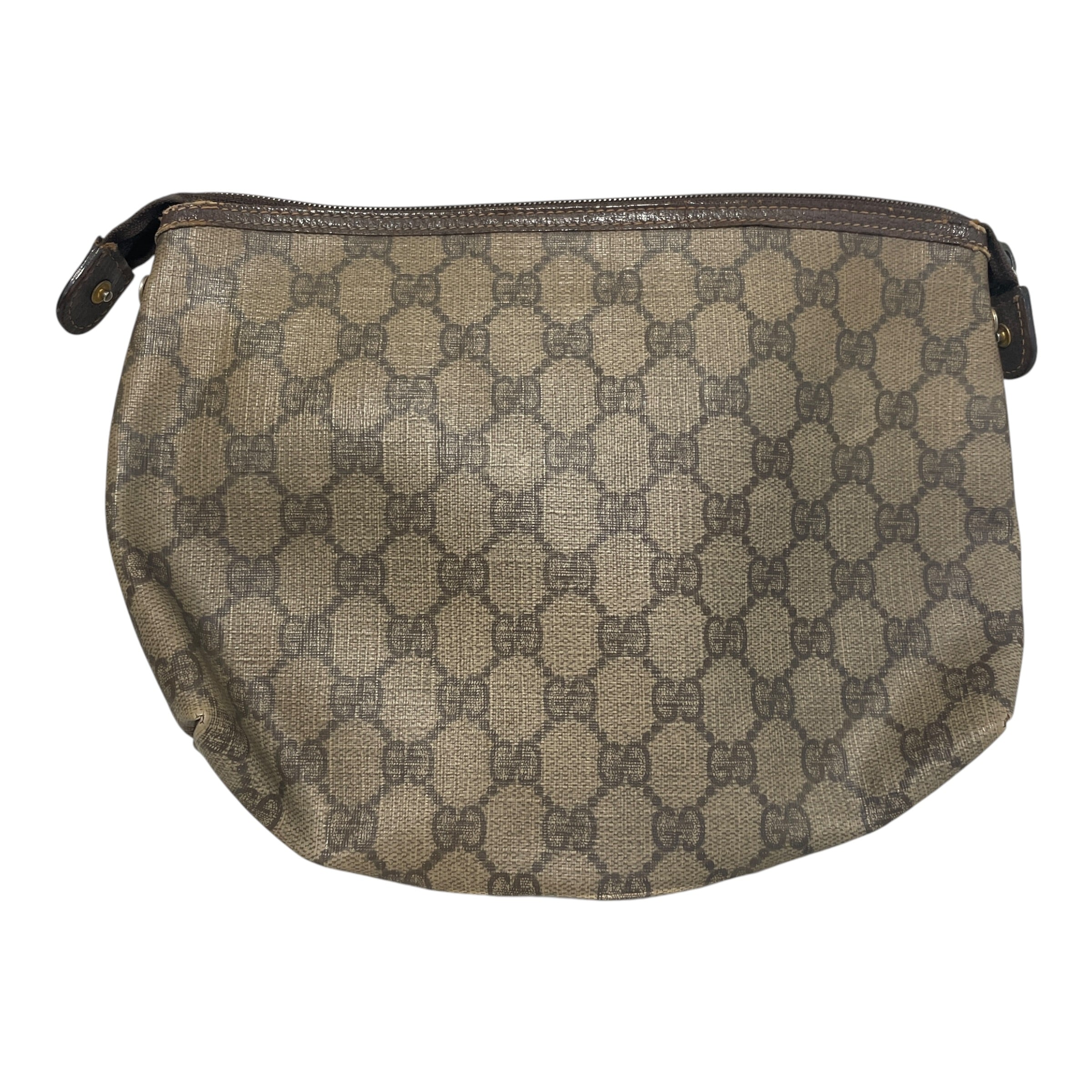 GUCCI/Bag/Monogram/Leather/BRW/Canvas Toiletry Bag view 3