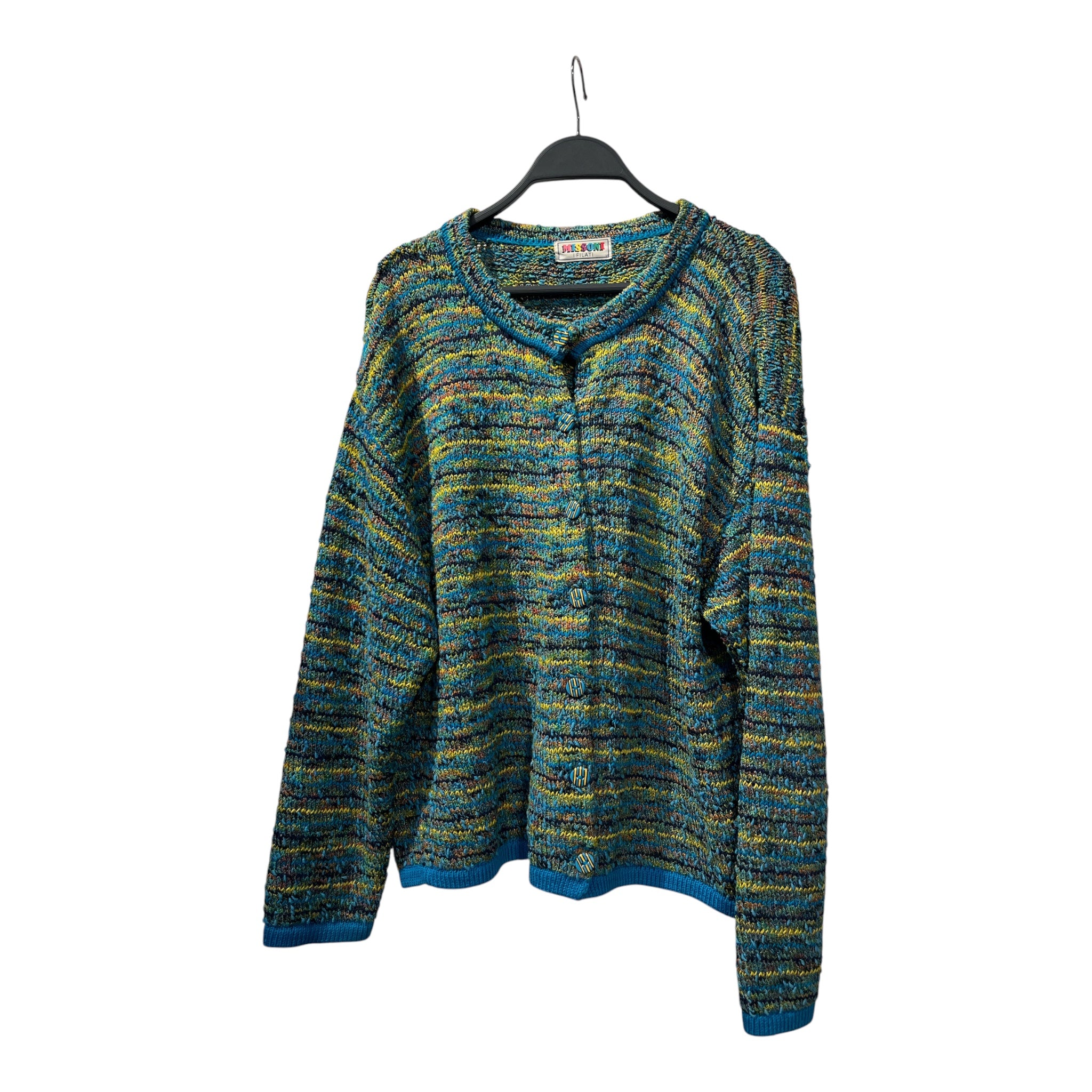 MISSONI/Cardigan/All Over Print/MLT/decoratiive button cardigan view 1