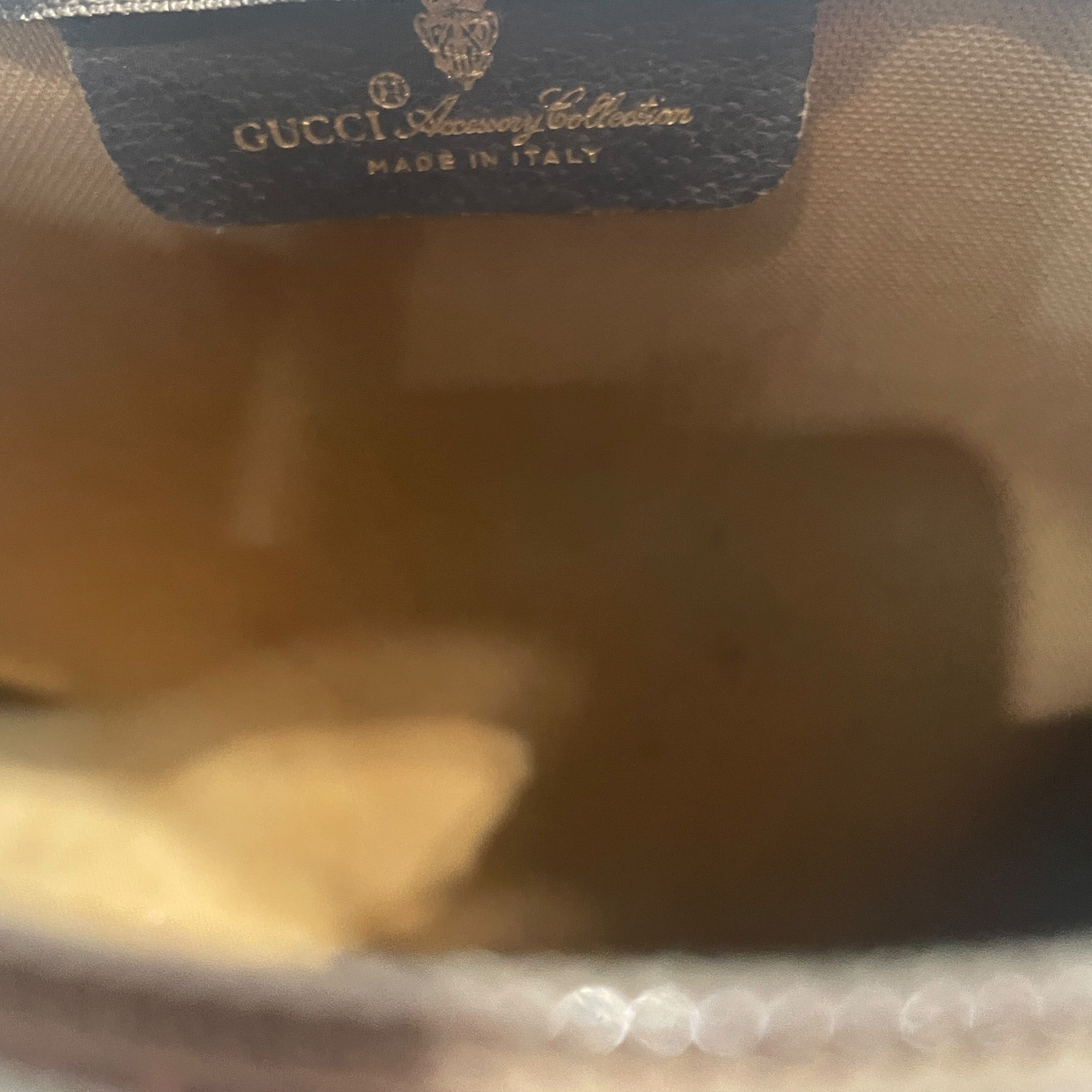 GUCCI/Bag/Monogram/Leather/BRW/Canvas Toiletry Bag view 4