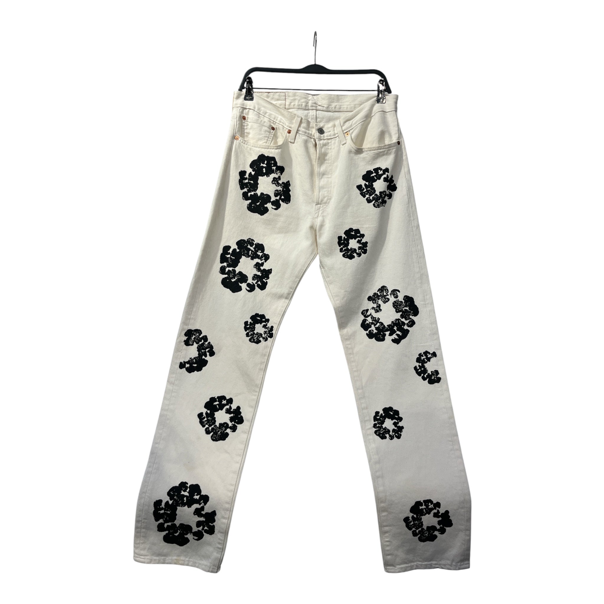 DENIM TEARS/Pants/32/Denim/WHT/BLACK COTTON view 1