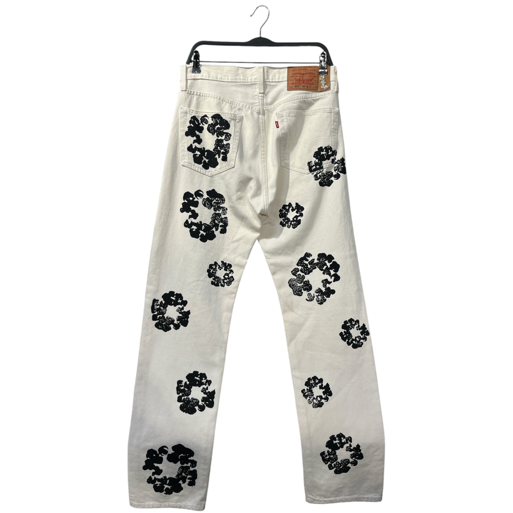 DENIM TEARS/Pants/32/Denim/WHT/BLACK COTTON view 2