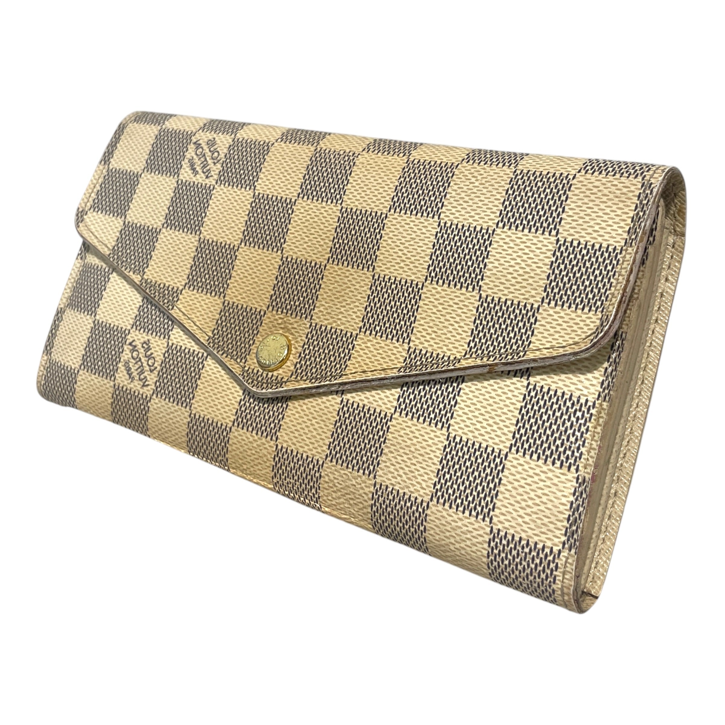 LOUIS VUITTON/Bag/Monogram/Leather/CRM/Damier azur Wallet Sara view 1