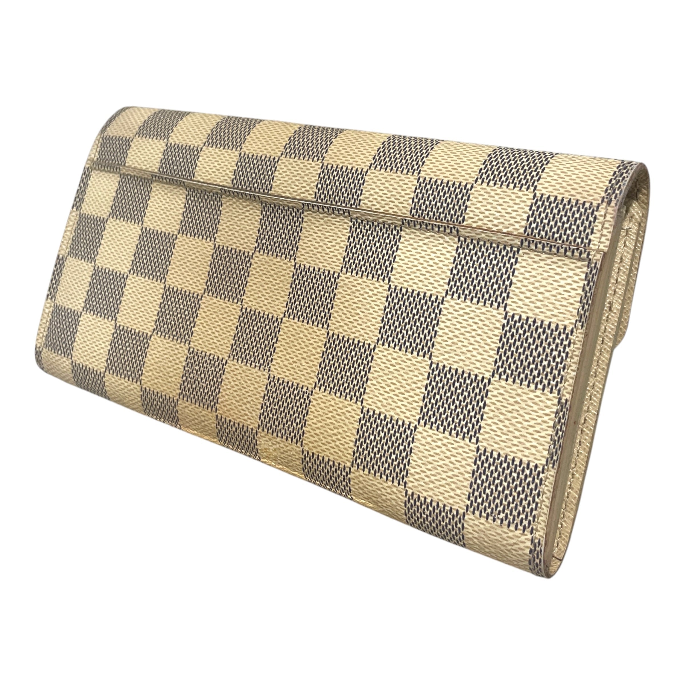 LOUIS VUITTON/Bag/Monogram/Leather/CRM/Damier azur Wallet Sara view 2