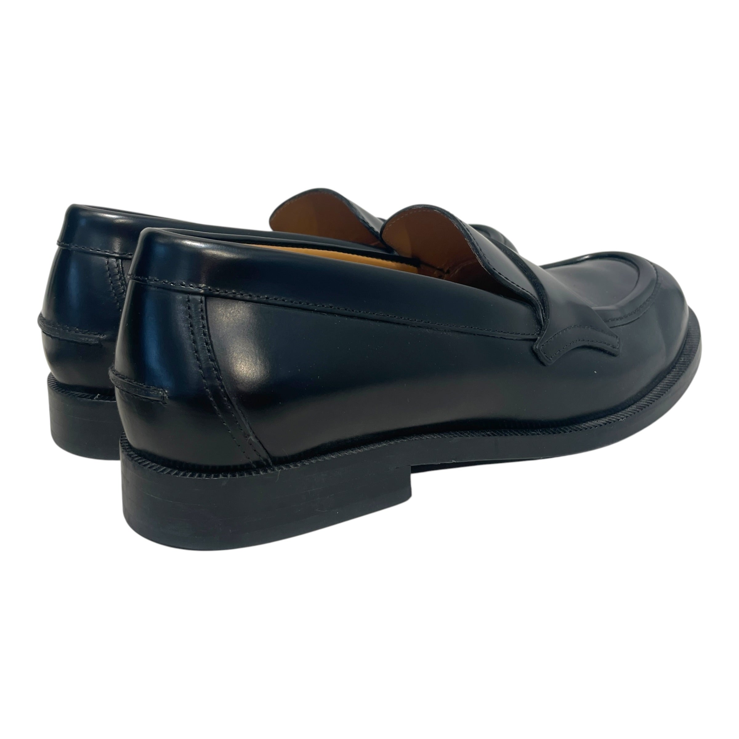 VERSACE/Loafers/EU 40/Leather/BLK/Slip-on/Manu Penny Strap Loafer view 2