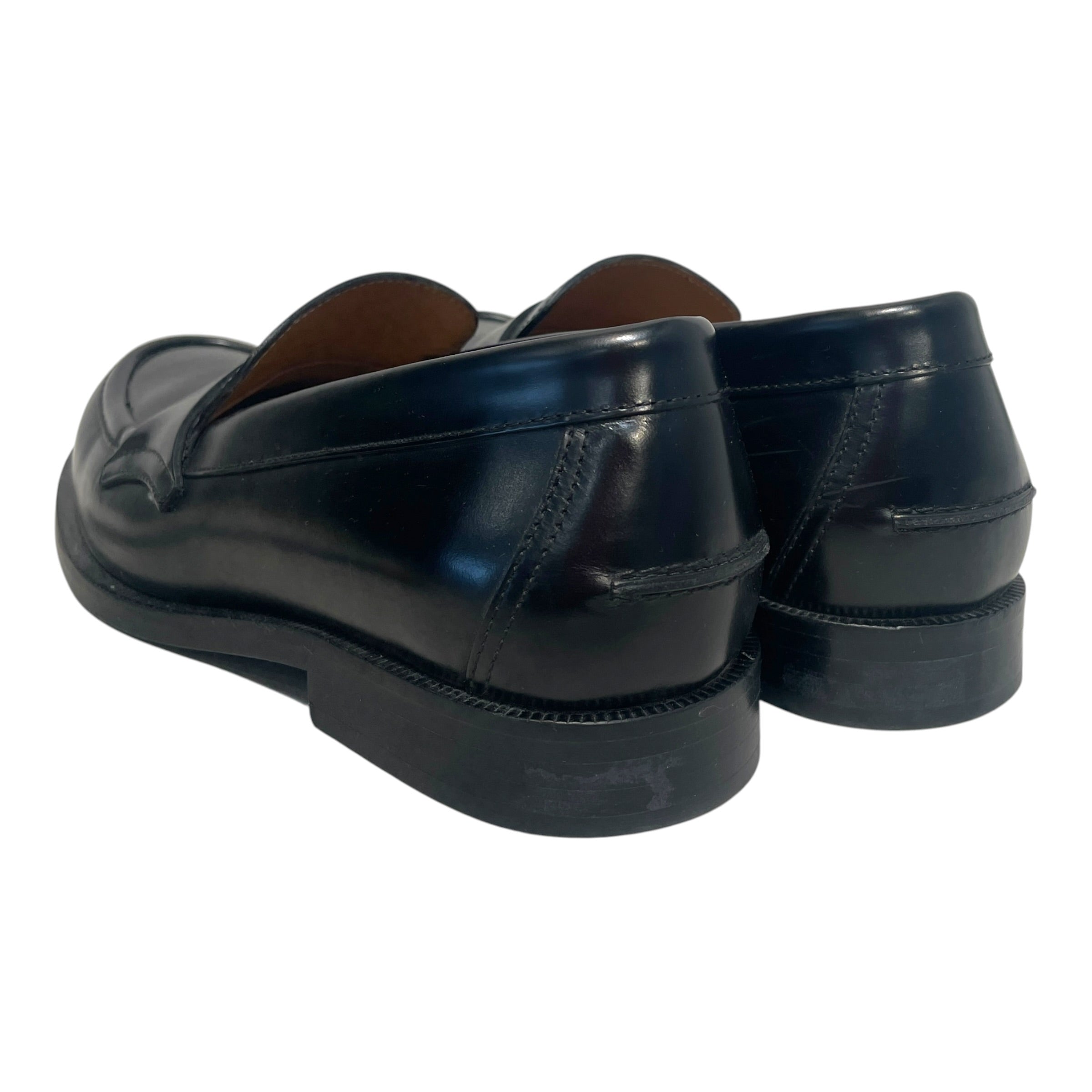 VERSACE/Loafers/EU 40/Leather/BLK/Slip-on/Manu Penny Strap Loafer view 3