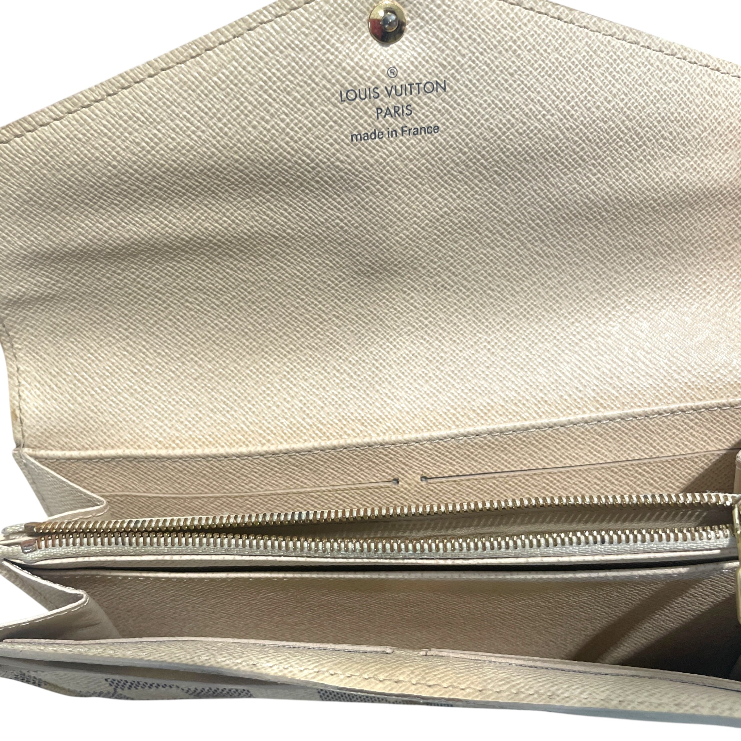 LOUIS VUITTON/Bag/Monogram/Leather/CRM/Damier azur Wallet Sara view 3