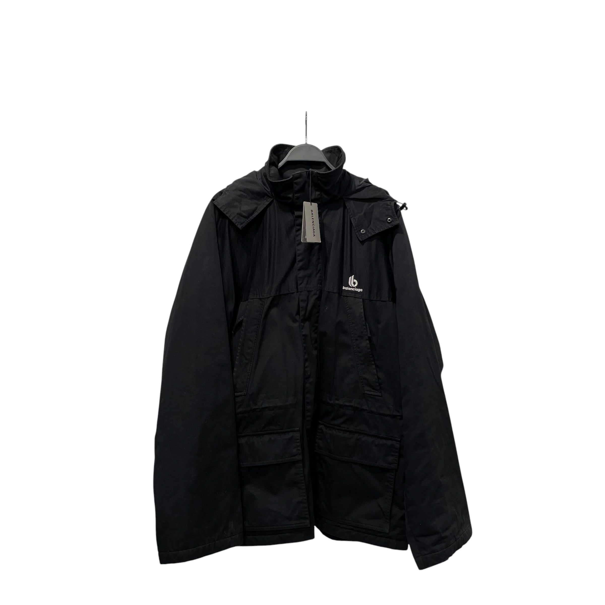 BALENCIAGA/Jacket/XS/Cotton/BLK/double b parka view 1