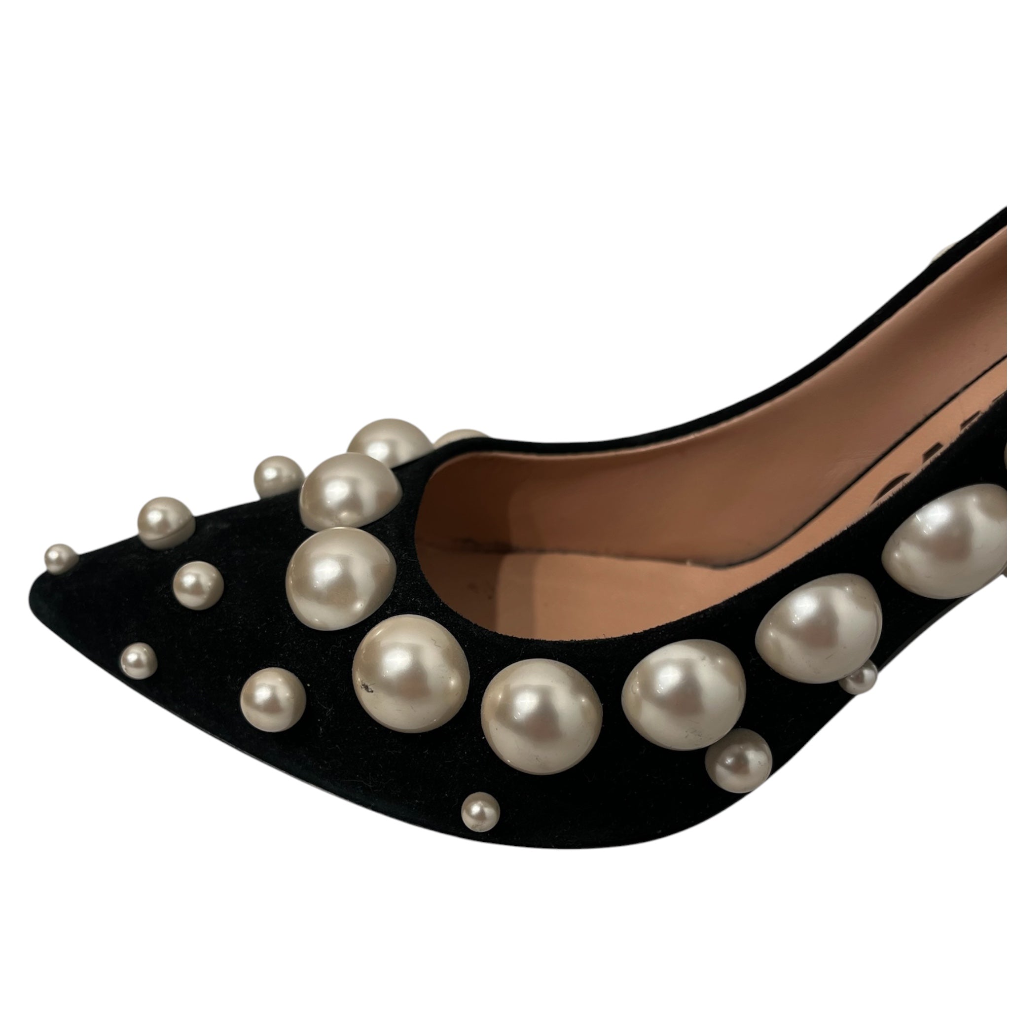MOSCHINO/Heels/EU 41/Leather/BLK/PEARLS ALL OVER BACK LOGO view 5