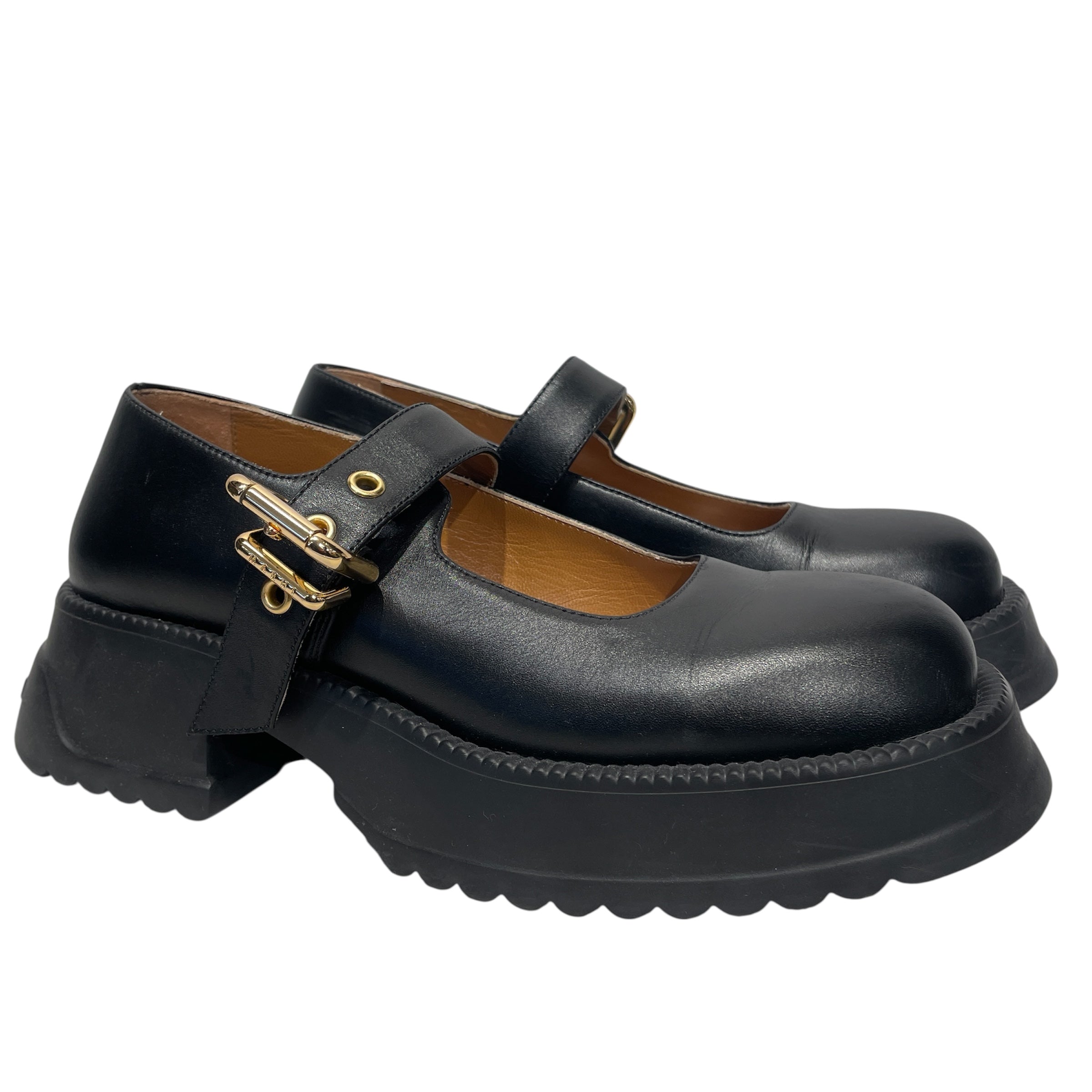 MARNI/Dress Shoes/US 8.5/Leather/BLK/MARY JANE view 1