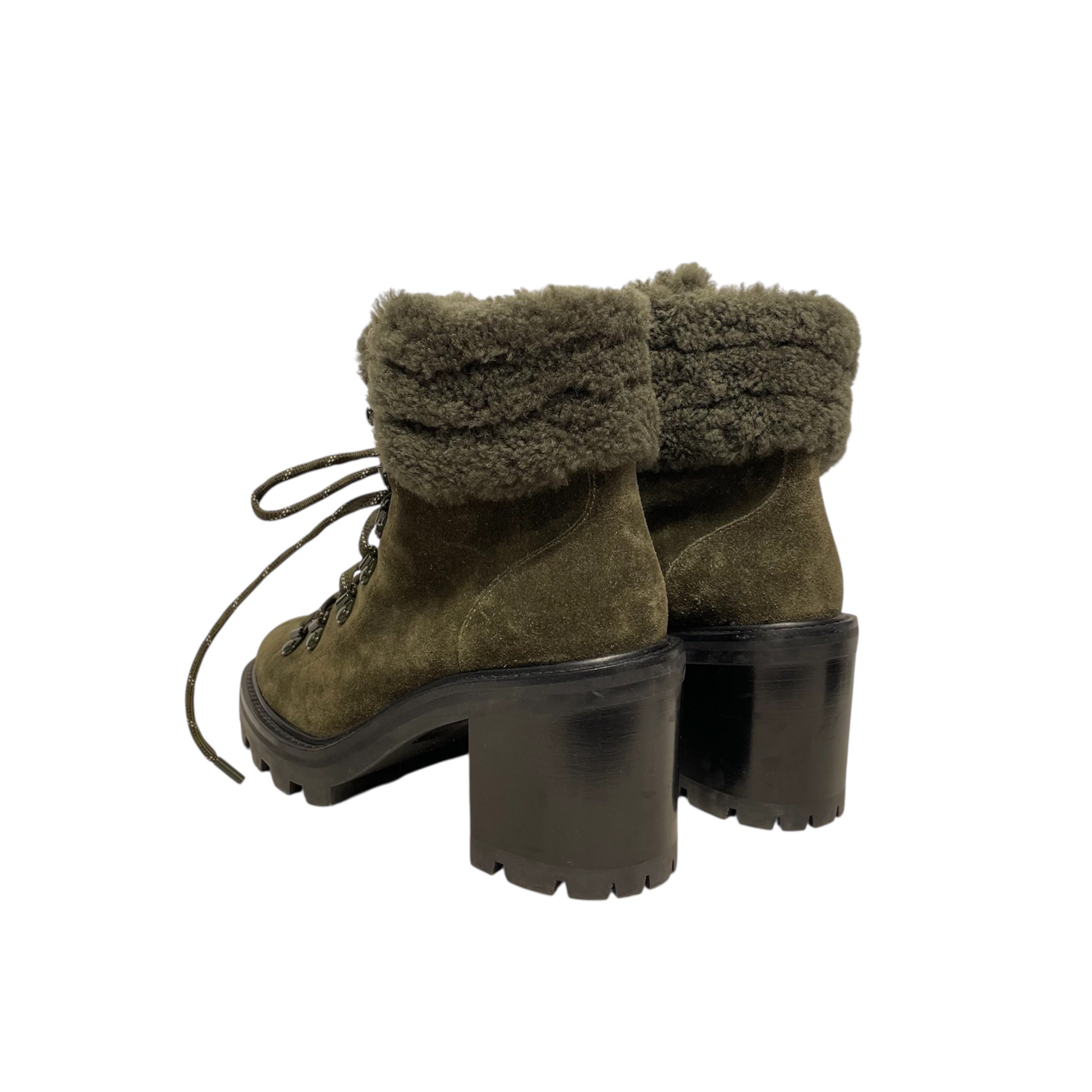 JIMMY CHOO/Boots/EU 37/Suede/GRN/Eshe 56 Shearling Hiking Boot view 2