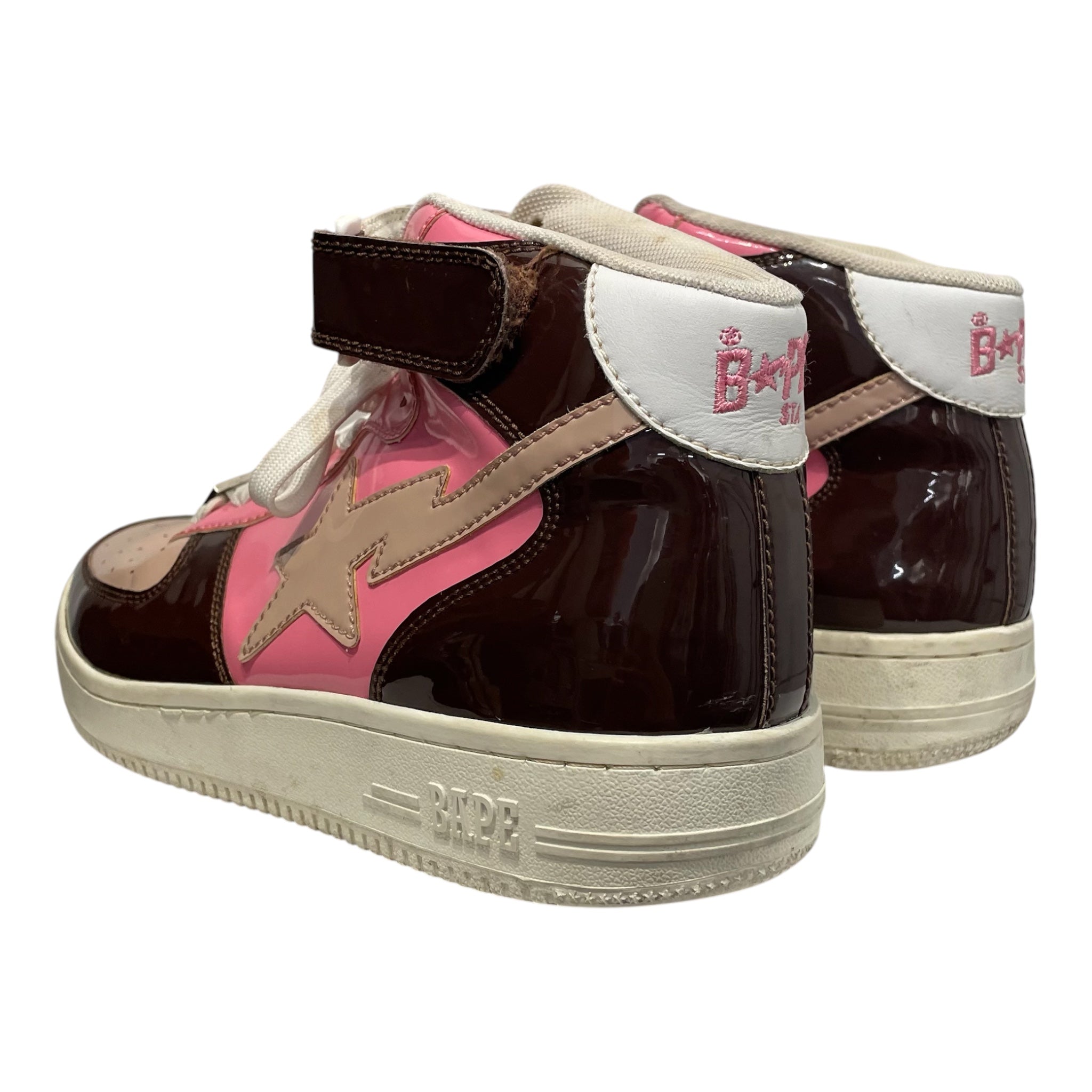 BAPE STA!/Hi-Sneakers/PNK/BRWN/PNK PATENT LEATHER view 2