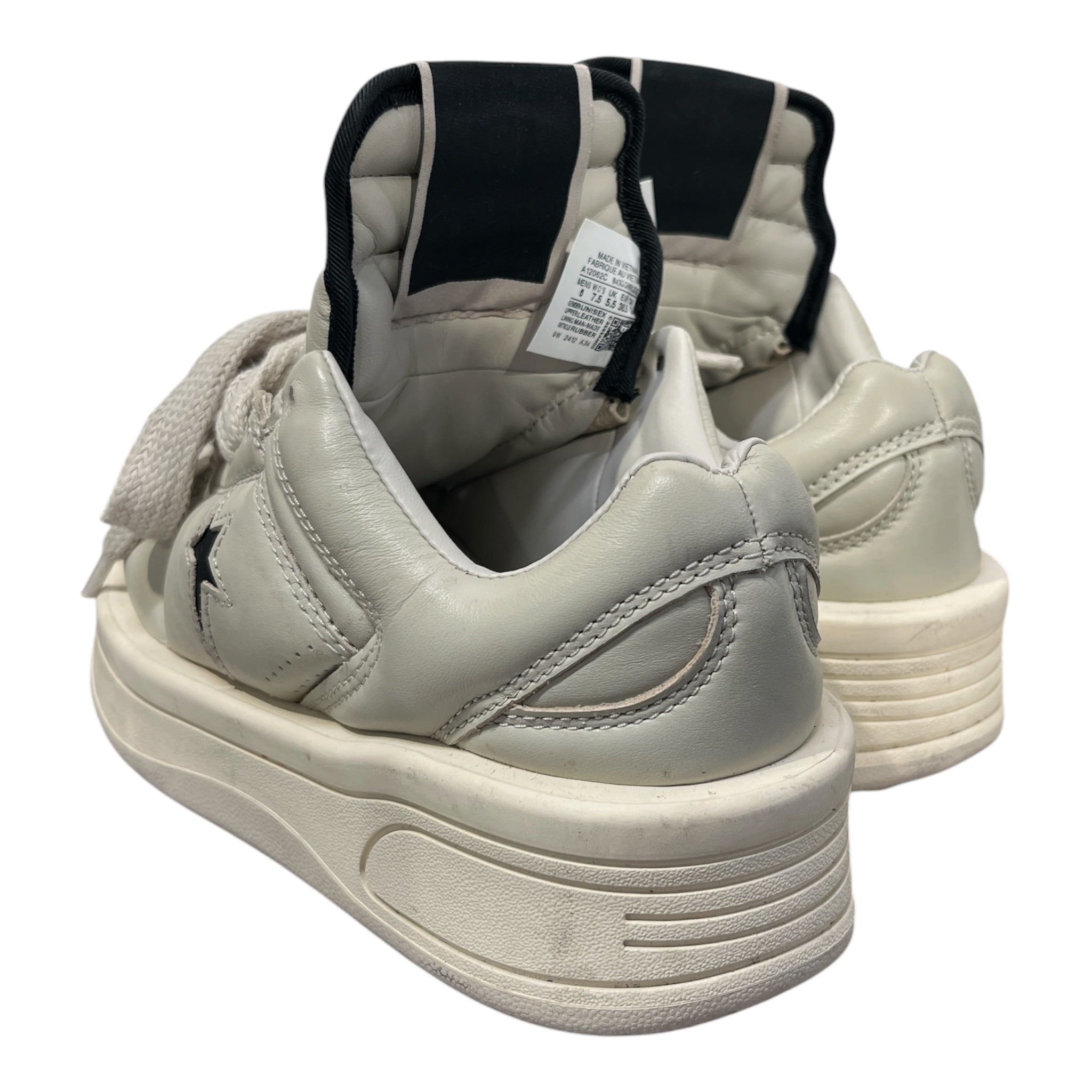 RICK OWENS DRKSHDW/Low-Sneakers/US 6/Leather/CRM/turbowpn - blk star side view 2