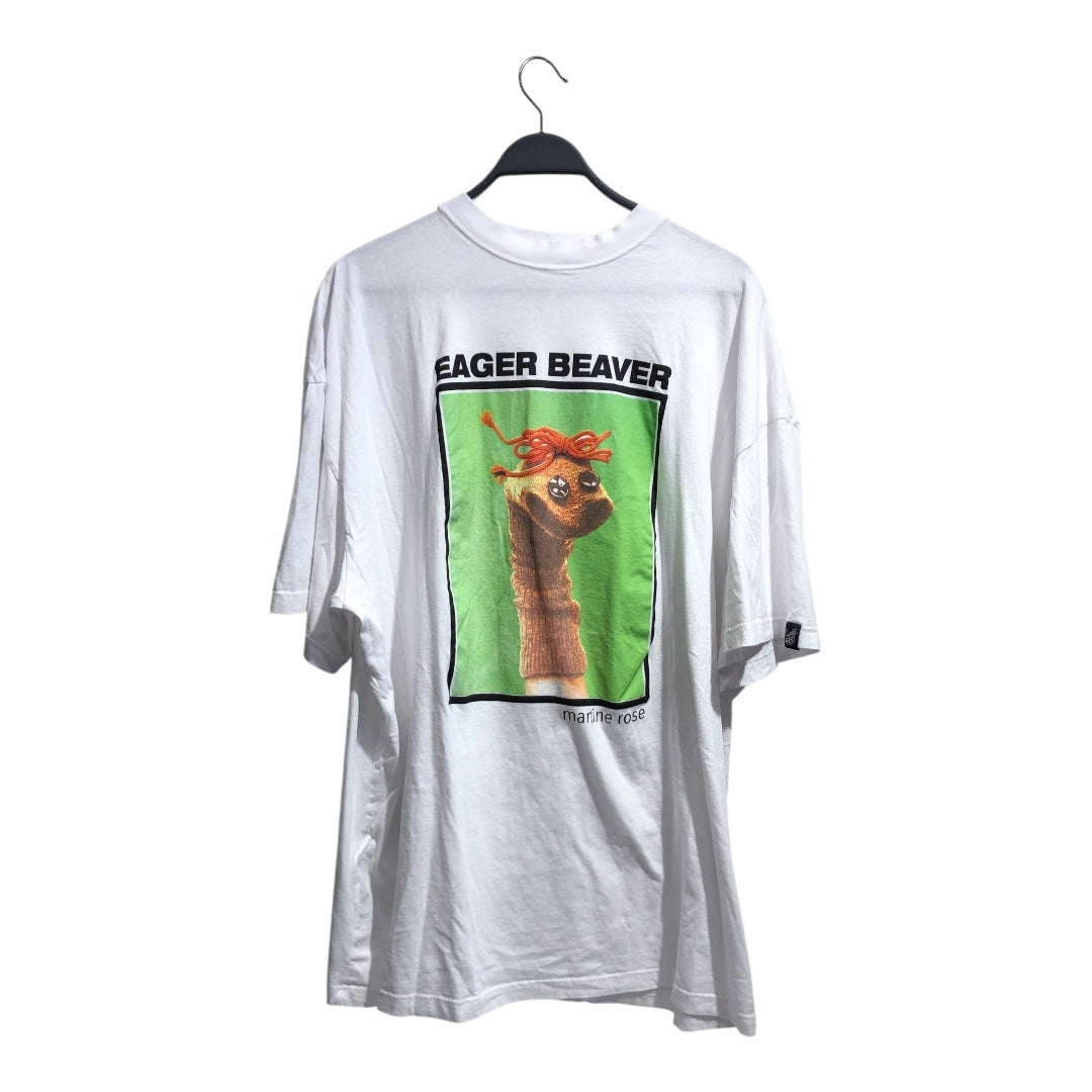 MARTINE ROSE/T-Shirt/L/Cotton/WHT/Graphic/ view 1