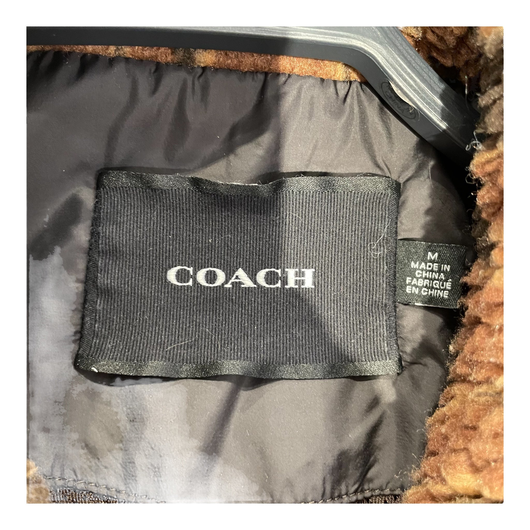 COACH/Jacket/M/Wool/BRW/all over logo high pile fleece view 4