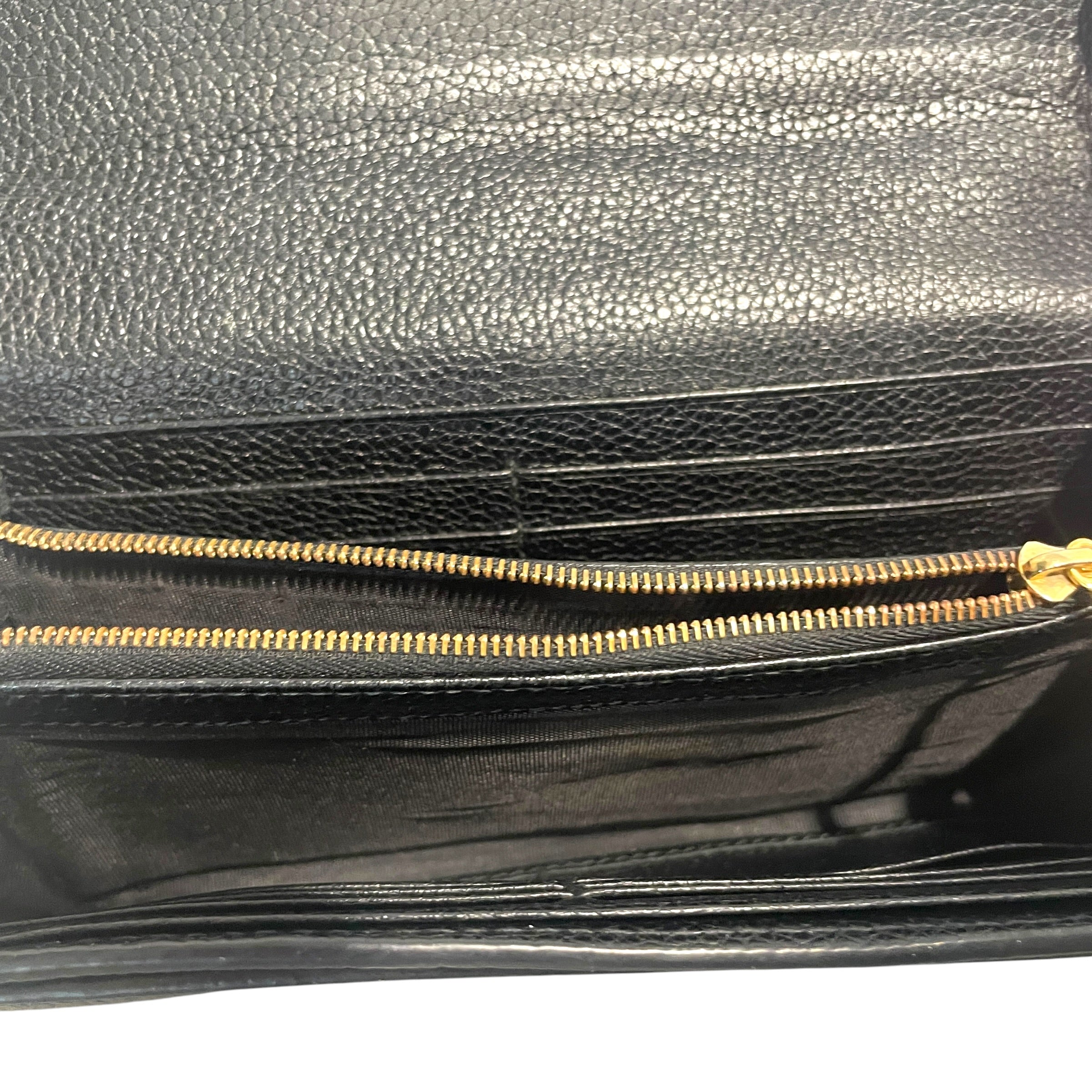 GUCCI/Wallet/Monogram/Leather/BLK/Zumi long contintetal Wallet view 4