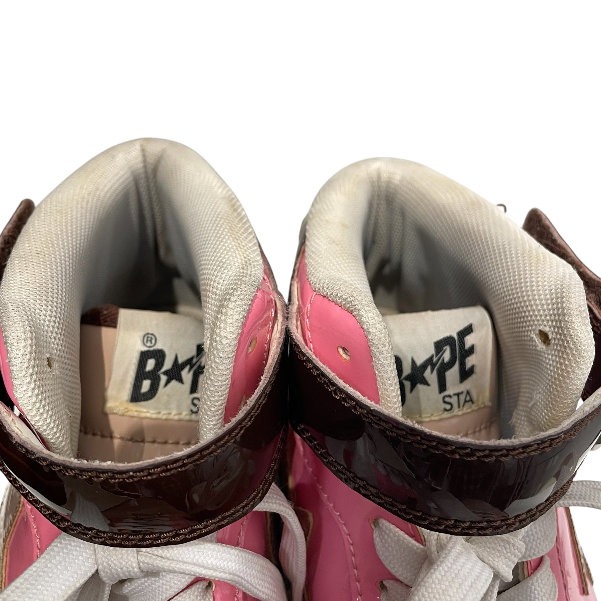 BAPE STA!/Hi-Sneakers/PNK/BRWN/PNK PATENT LEATHER view 4