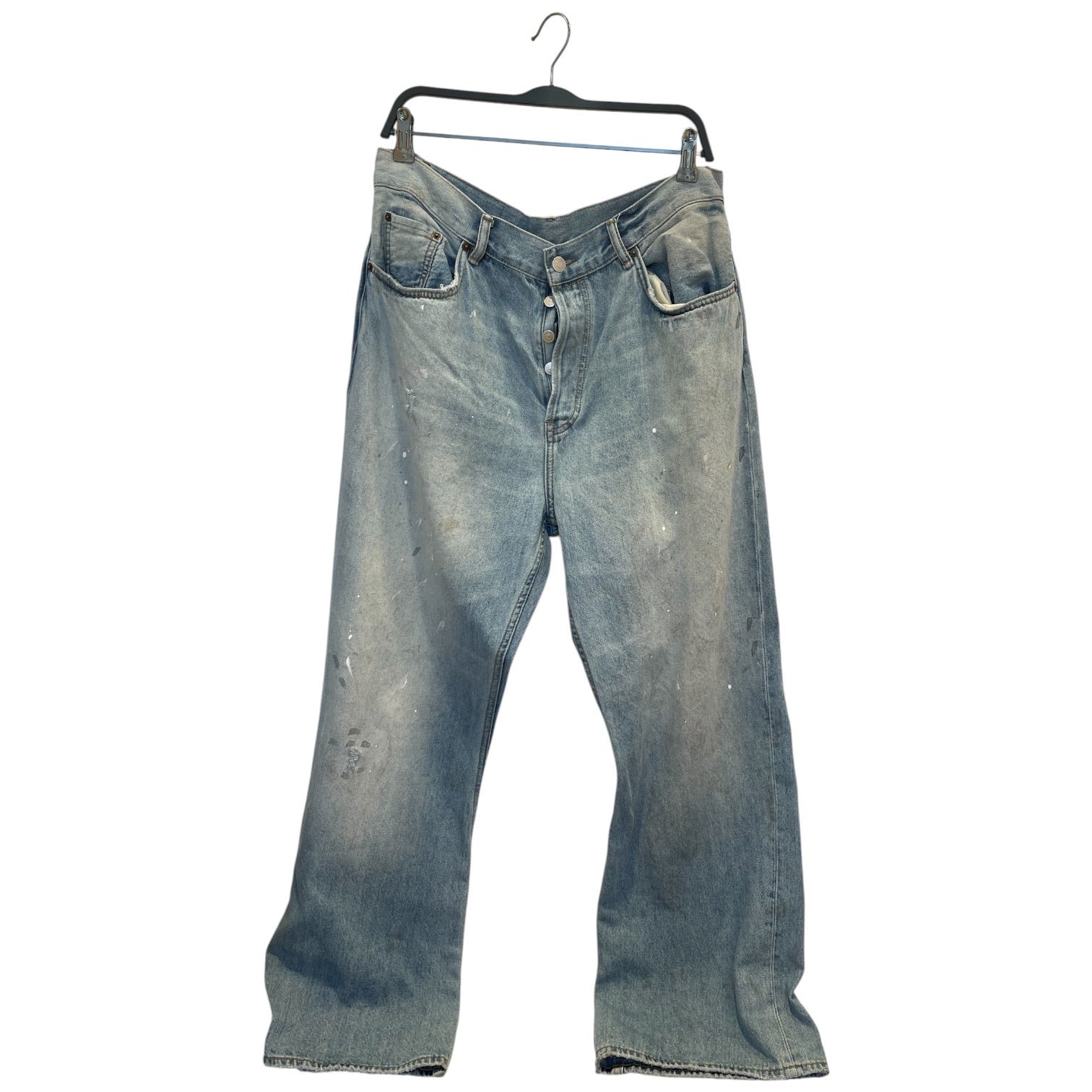 Acne Studios/Bootcut Pants/33/Denim/IDG/paint splatter/ view 1
