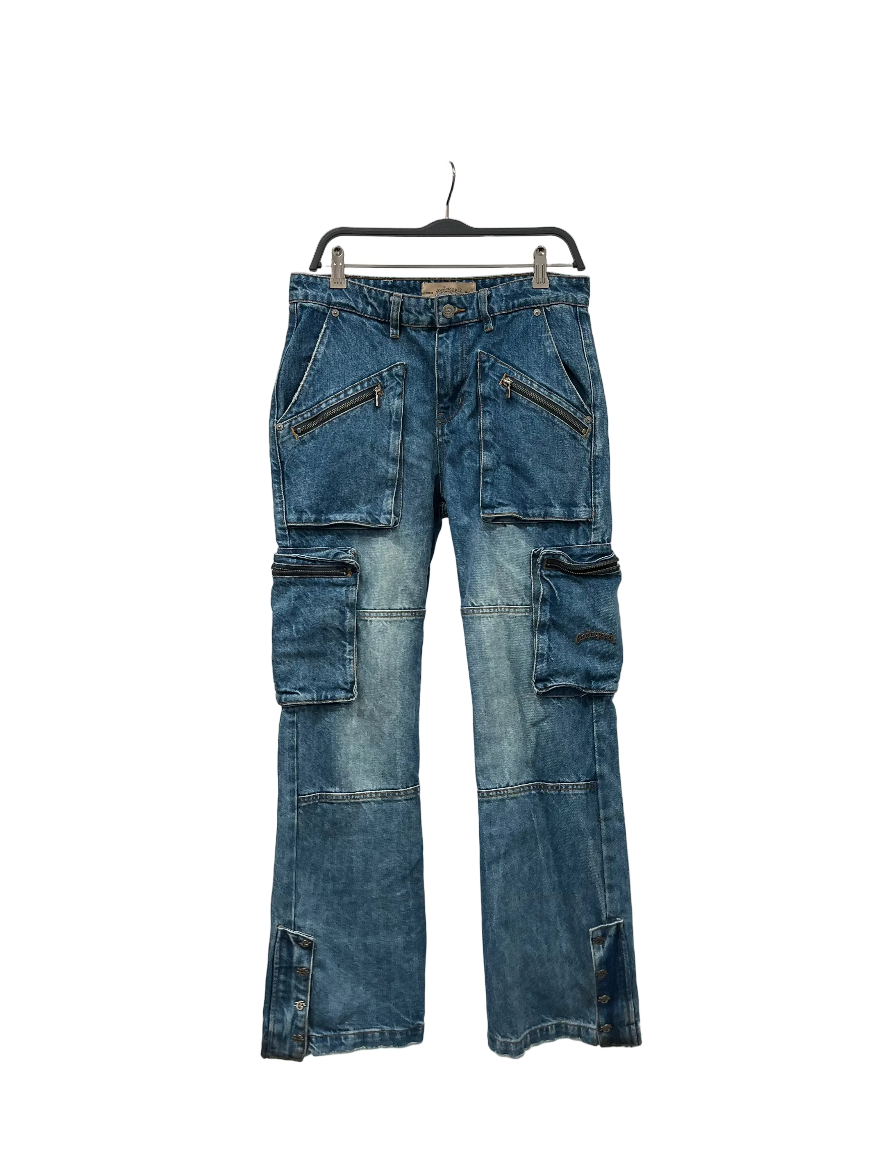 GODSPEED NEW YORK/Pants/30/Denim/IDG/ZIP CARGOS BLUE WASH view 1