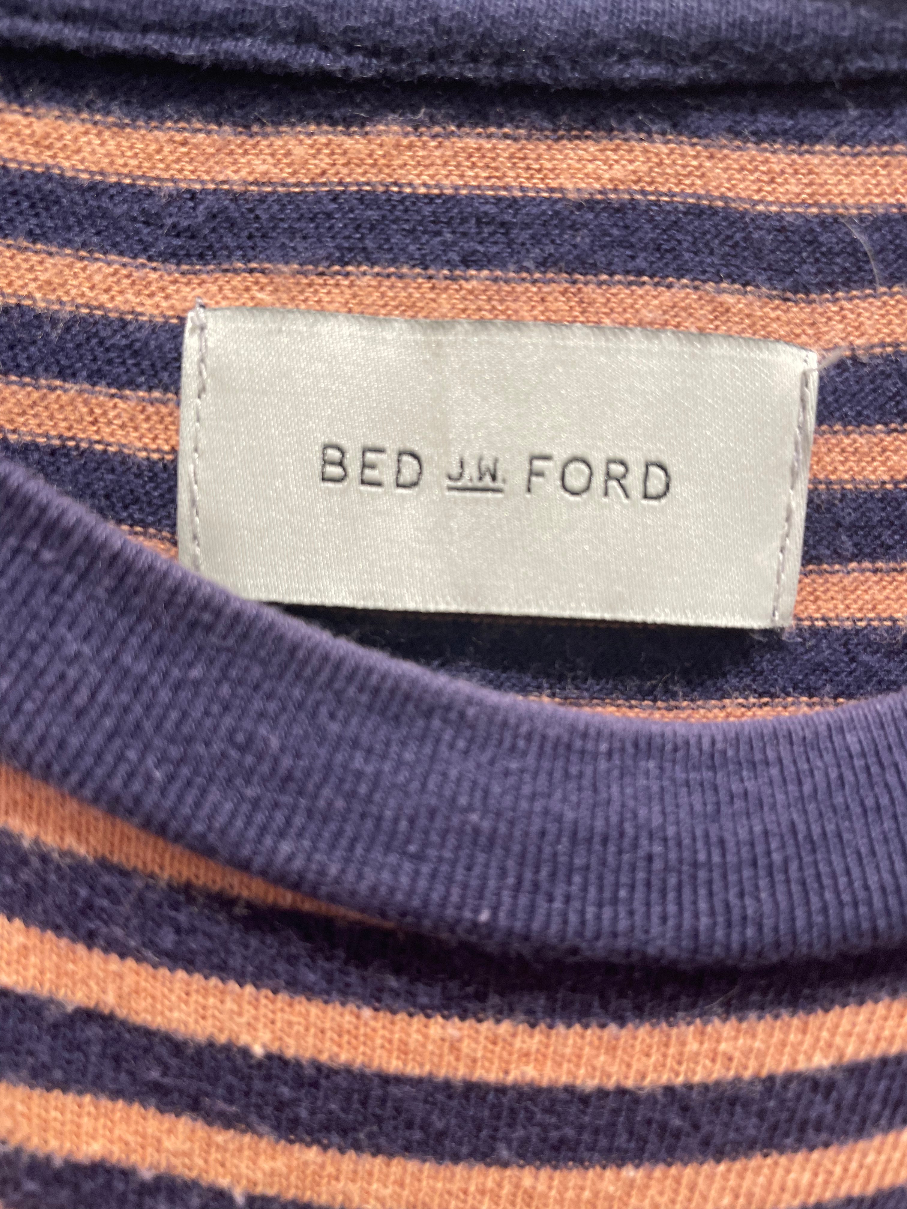BED J.W. FORD/T-Shirt/2/Cotton/NVY/Stripe/Orange / Blue Stripe view 3