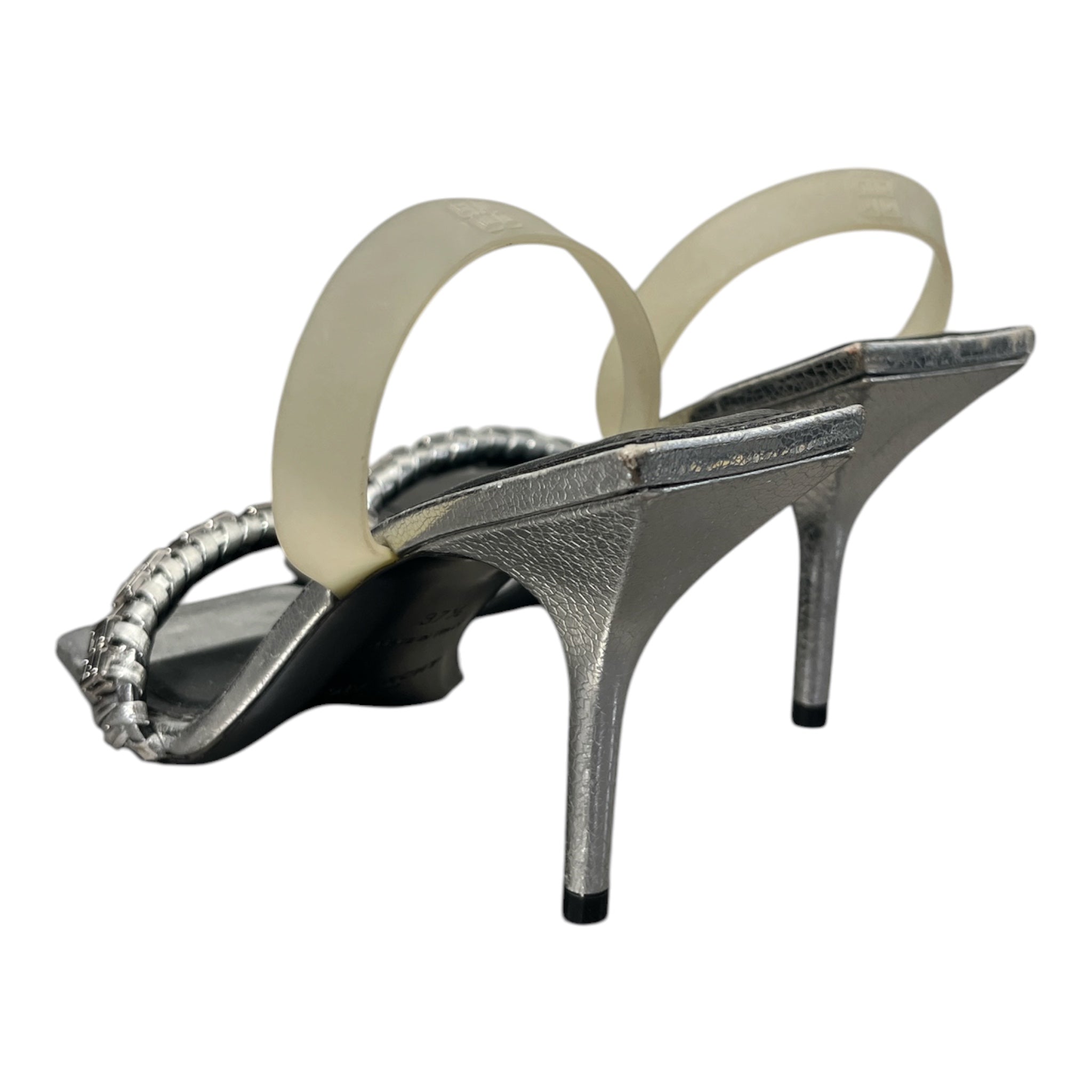 GIVENCHY/Heels/EU 37.5/Polyester/SLV/EMBELLISHED/ SQUARE HEEL view 2