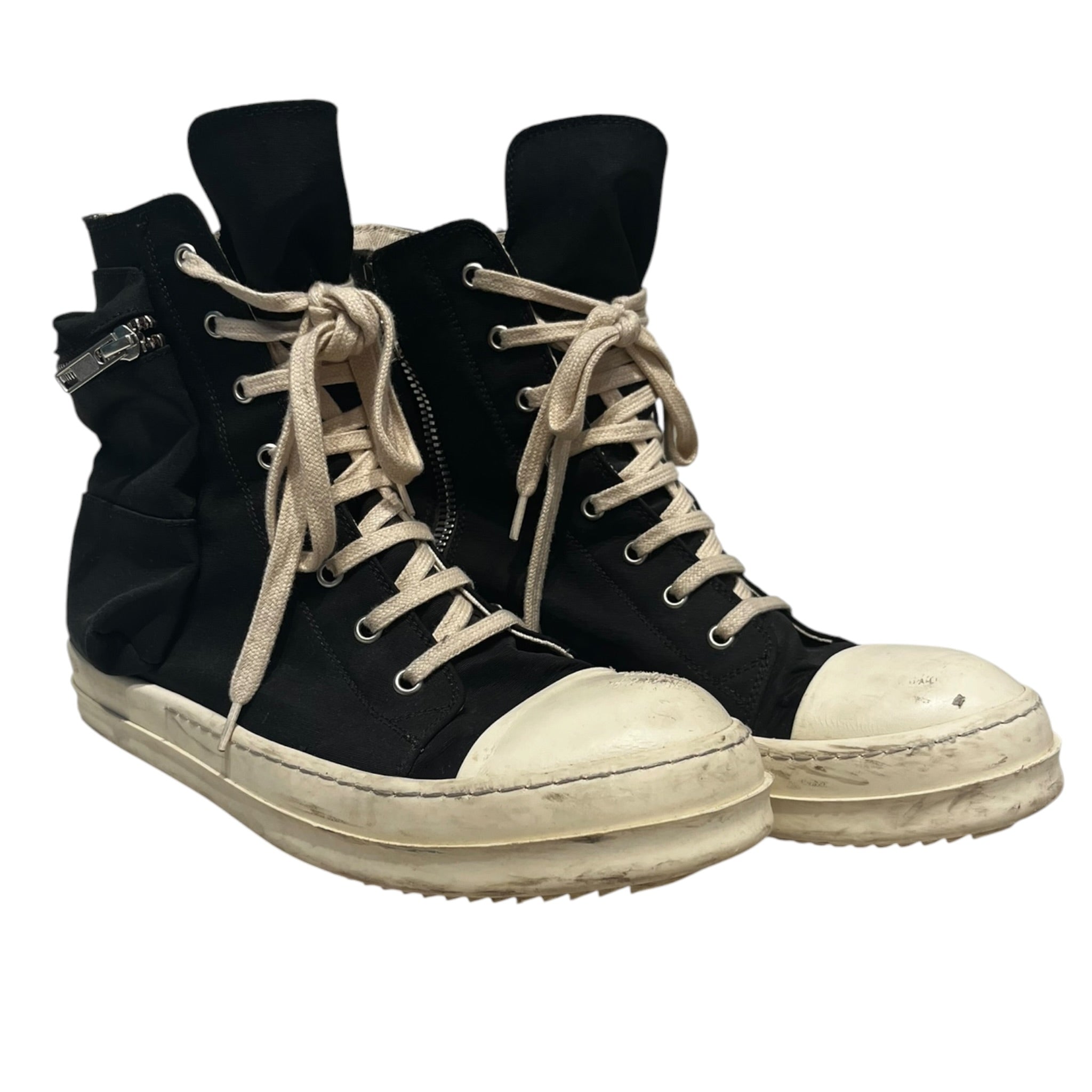 Rick Owens/Hi-Sneakers/EU 40.5/Cotton/BLK/DARKSHADOW FOGMACHINE W POCKET view 1