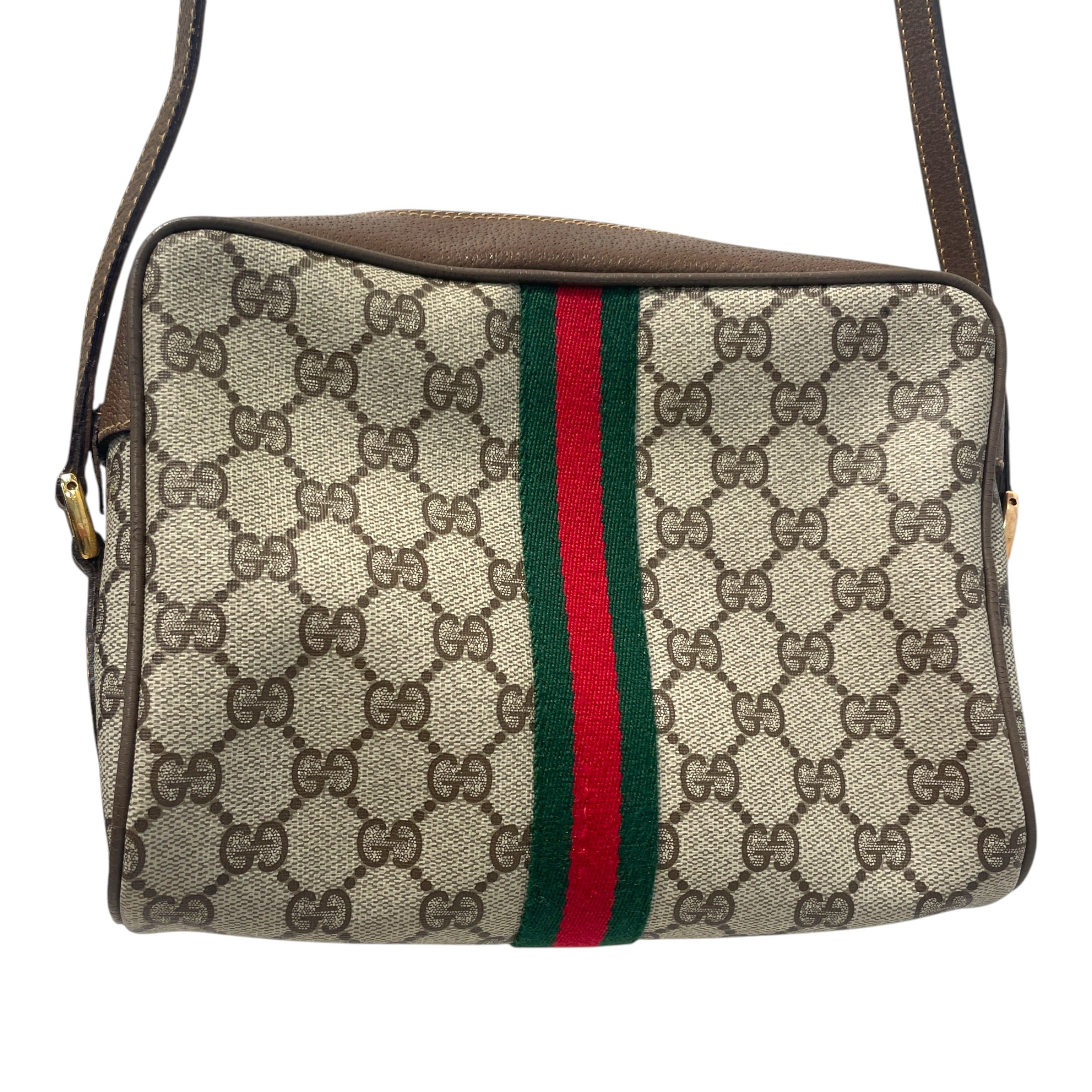 GUCCI/Cross Body Bag/Monogram/Leather/BRW/GG Ophidia Web Stripe Bag view 4