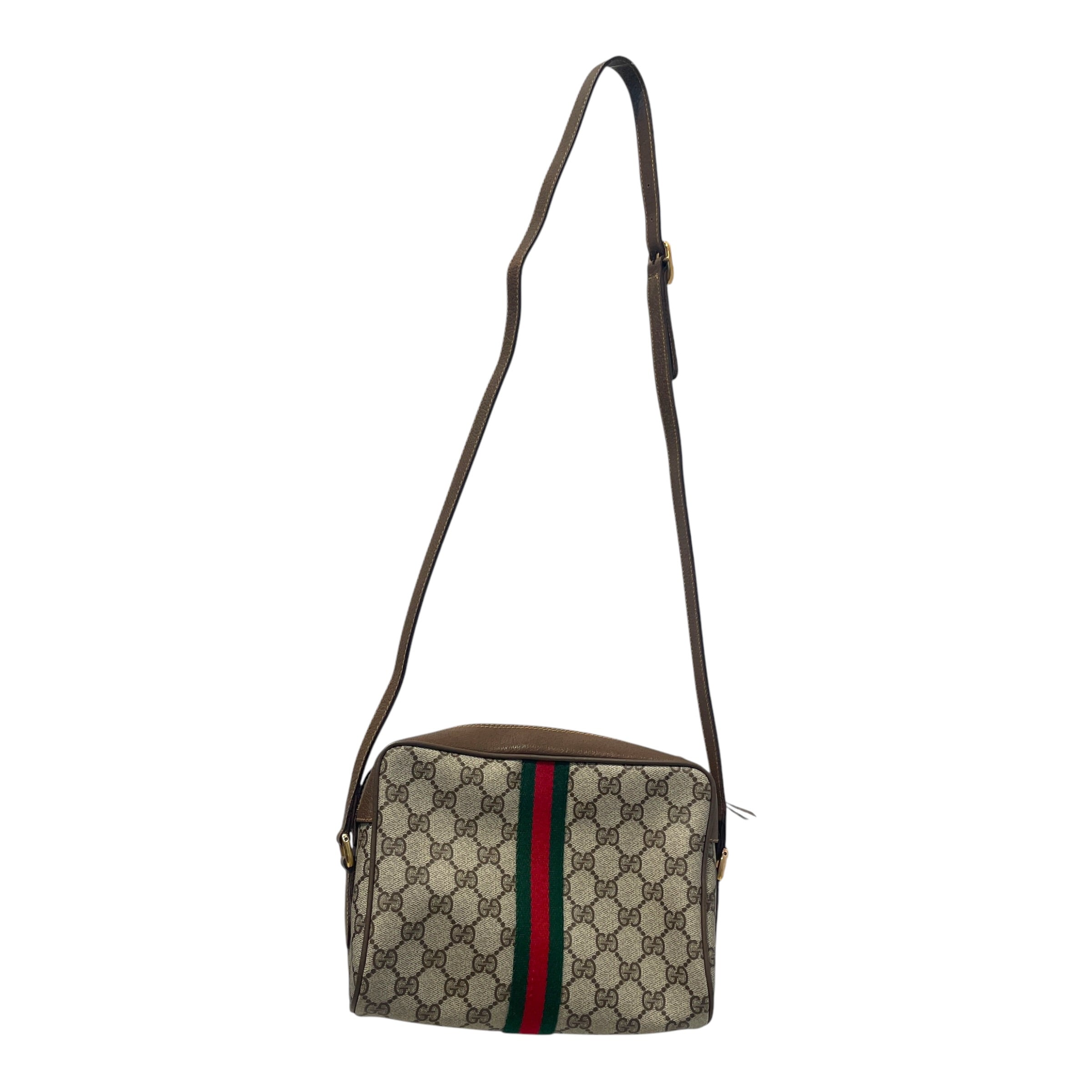 GUCCI/Cross Body Bag/Monogram/Leather/BRW/GG Ophidia Web Stripe Bag view 5