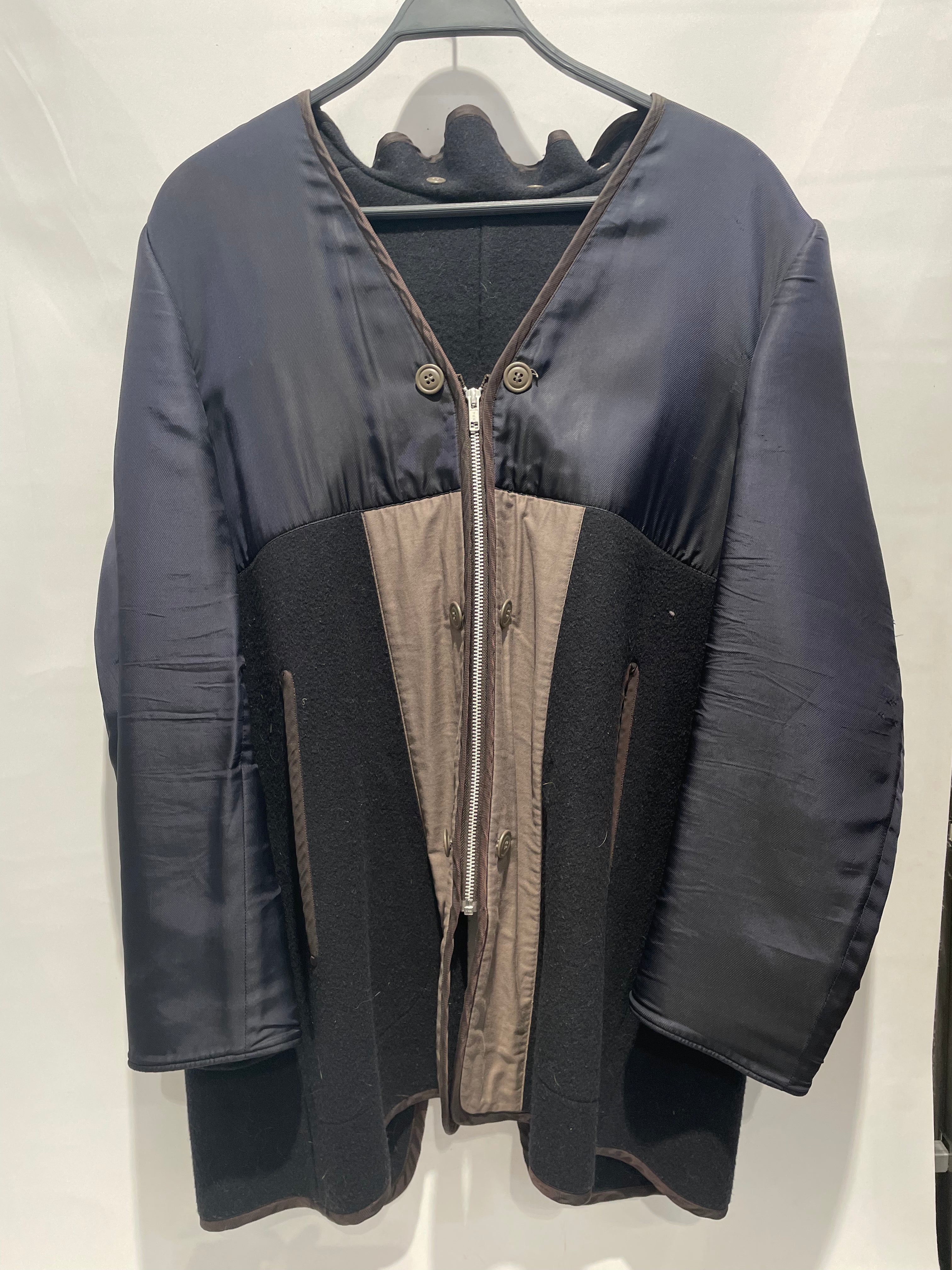 COMME des GARCONS HOMME PLUS/Jacket/S/Wool/NVY/Modular Trench view 1