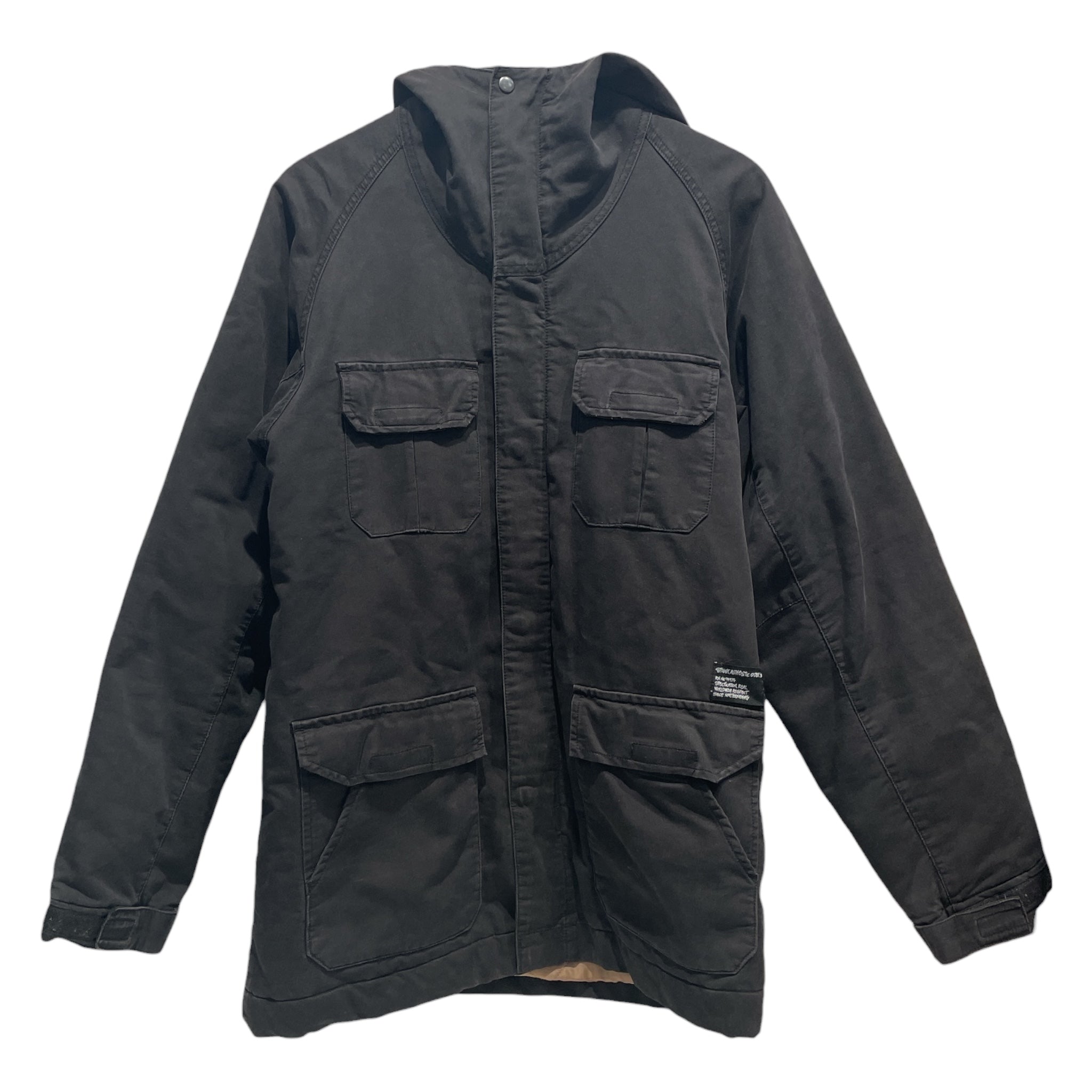 STUSSY/Mountain Parka/M/Cotton/BLK/Fur Hood 4 front pockets view 1